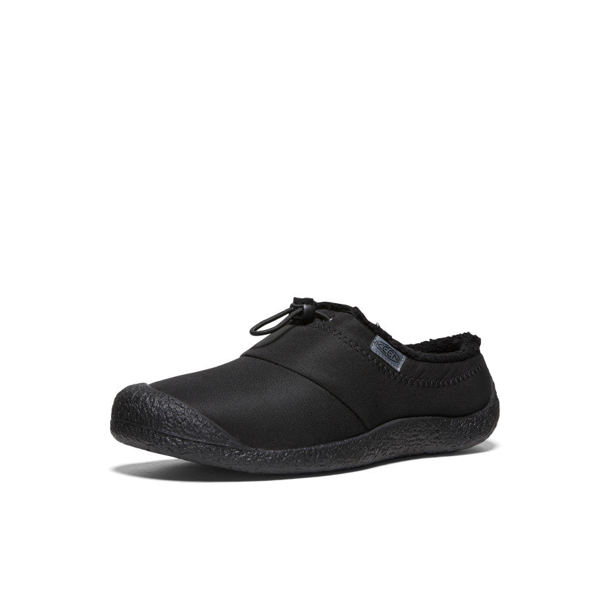 Women's Howser III Slide Sandals - Black Smooth Nylon Comfortable Slip-On Shoes for Beach, Pool & Casual Wear