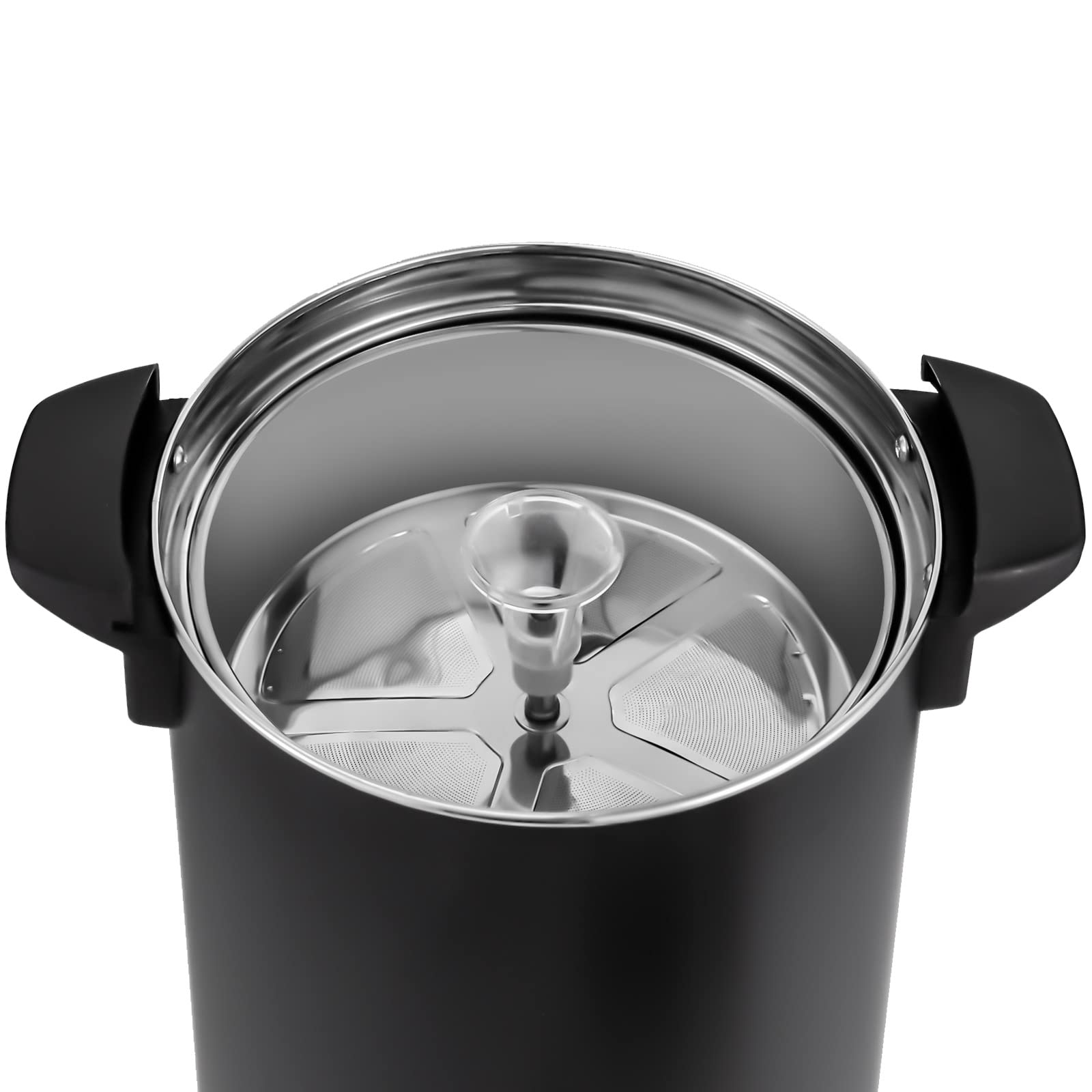 30 Cups Fast Brew Stainless Steel Coffee Urn - 110V 1000W Commercial Coffee Maker - 8L/270Oz Hot Beverage Dispenser with Spigot for Coffee, Tea, Milk, Water & Juice - Perfect for Offices, Restaurants, and Catering Events