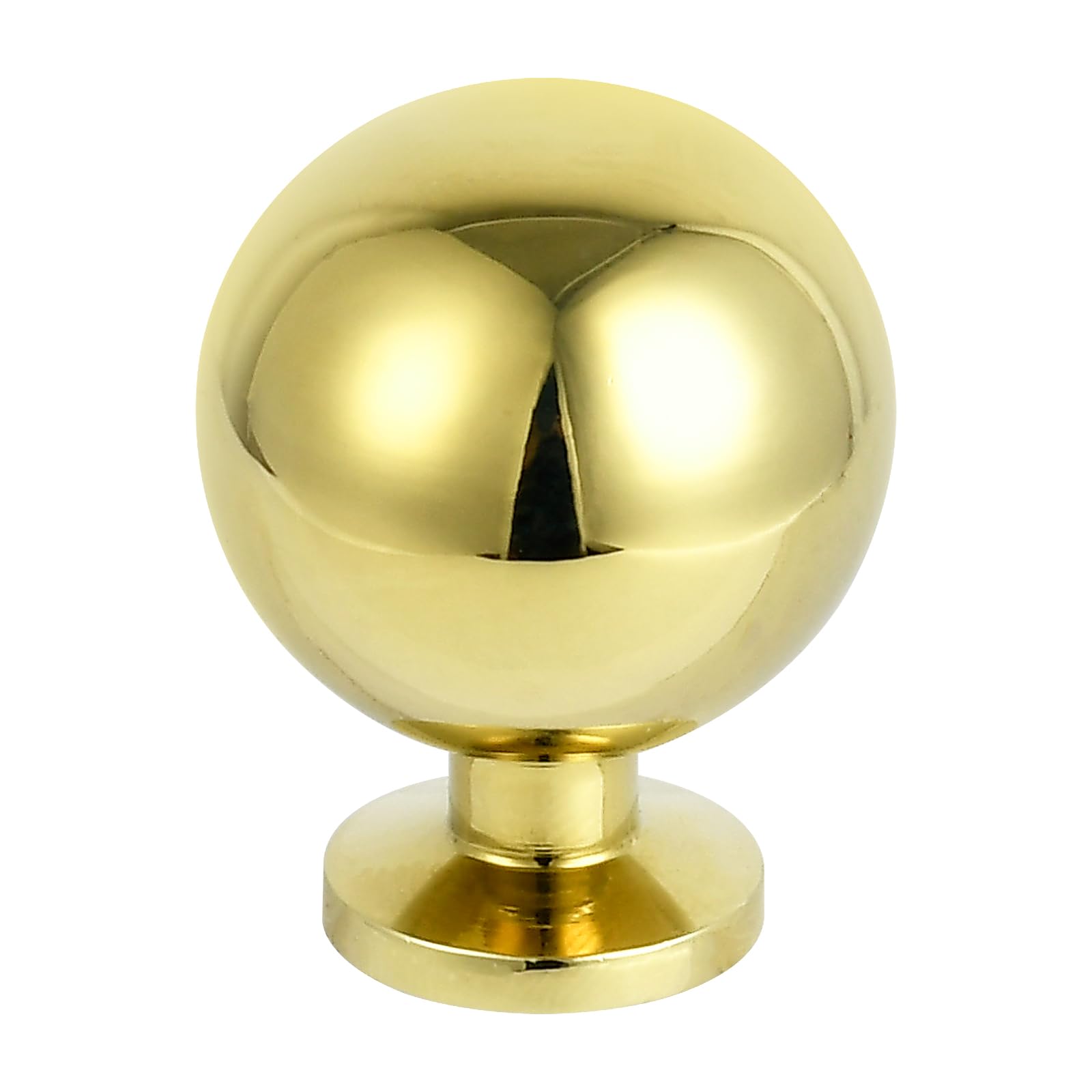 Polished Solid Brass Cabinet Knobs - 2 Pack Drawer Pulls for Dresser, Kitchen, Bedroom & Bathroom - Elegant Hardware for Furniture & Home Decor Upgrade