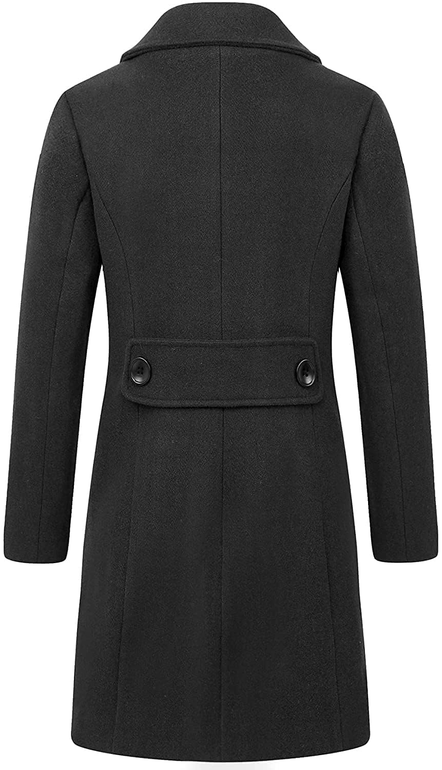 Stylish Women's Notched Collar Double Breasted Wool Blend Winter Coat - Warm Trench Coat for Office, Dating & Formal Events | Business Professional Attire, Evening Occasions & Cold Weather Fashion | Perfect for Work Commute, Holiday Parties & Winter Layering | Ideal for Business Meetings, Christmas Gatherings & Daily Winter Wear