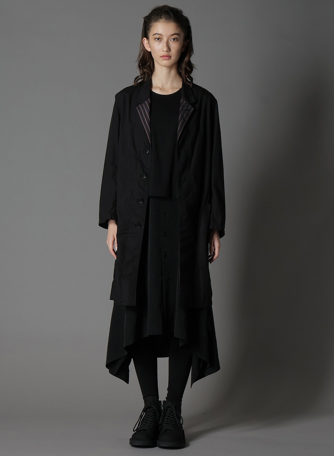 Cotton Broad & Cupra Stripe Long Jacket for Women - Stylish Striped Coat for Fall and Winter Fashion - Perfect for Office, Casual Outings, and Evening Events
