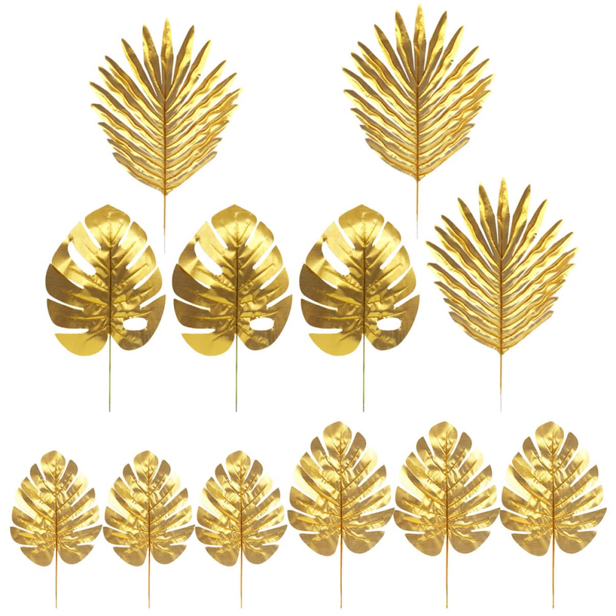 PRETYZOOM 20pcs Artificial Palm Leaves - Realistic Fake Plants for Wedding Table Decor, Home Centerpieces, Party & Event Decoration - Durable Plastic Floral Arrangement for Indoor/Outdoor Use