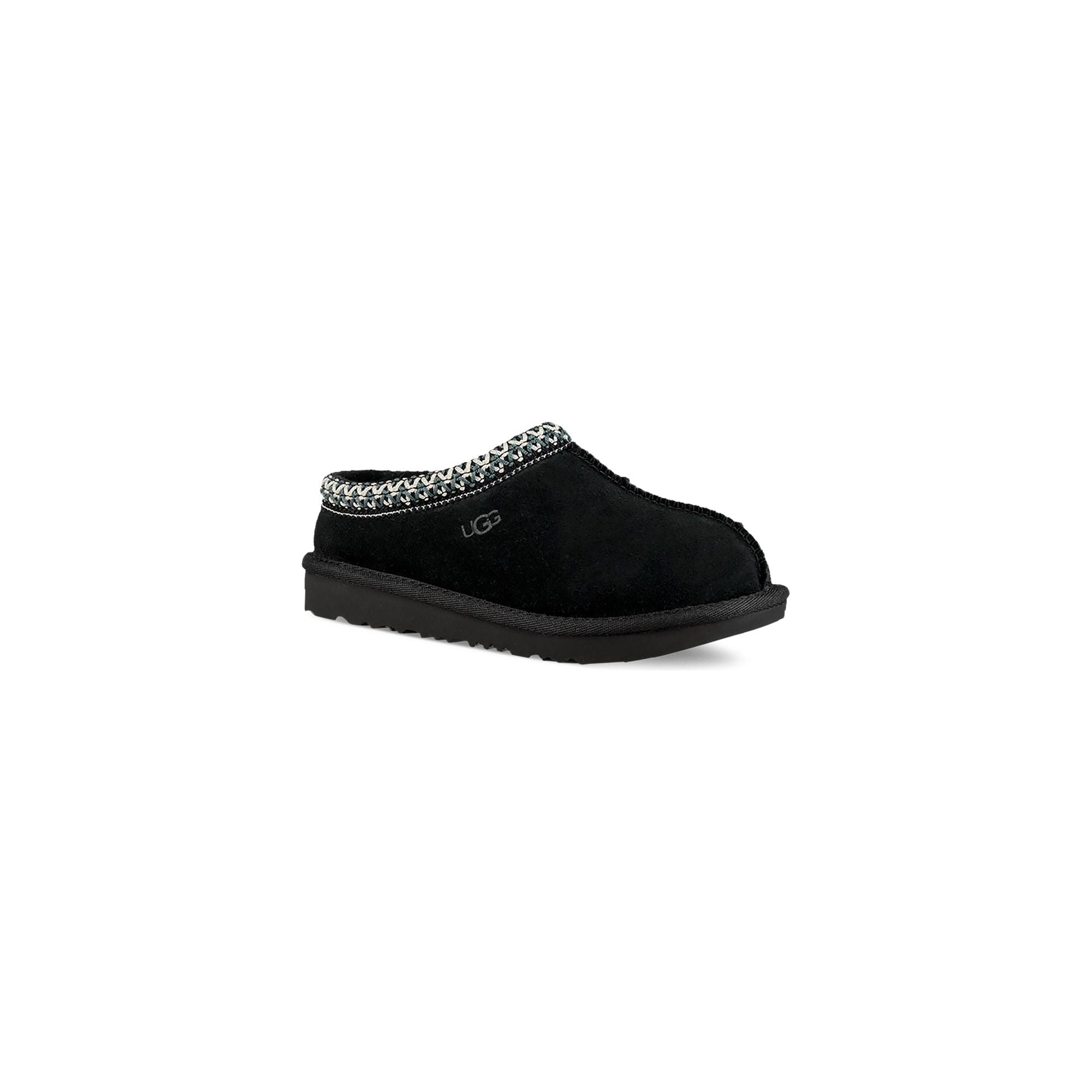 UGG Kid's Tasman II Slipper - Black Fuzzy House Shoes for Boys & Girls | Cozy Indoor & Outdoor Wear for Kids