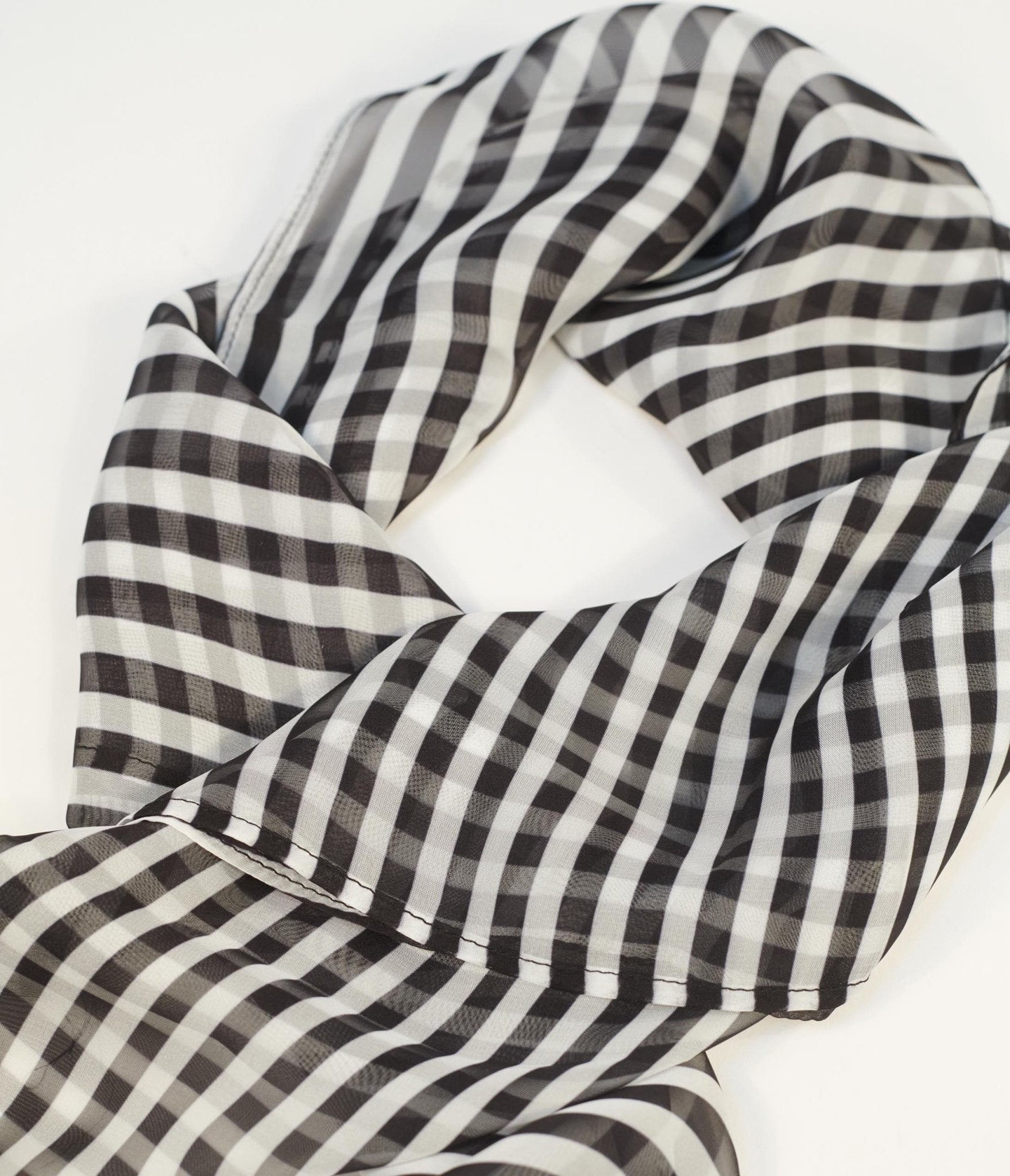 Vintage Black & White Striped Hair Scarf - Retro Fashion Headband & Head Wrap for Women - Perfect for 50s Style, Rockabilly Looks & Vintage Outfits