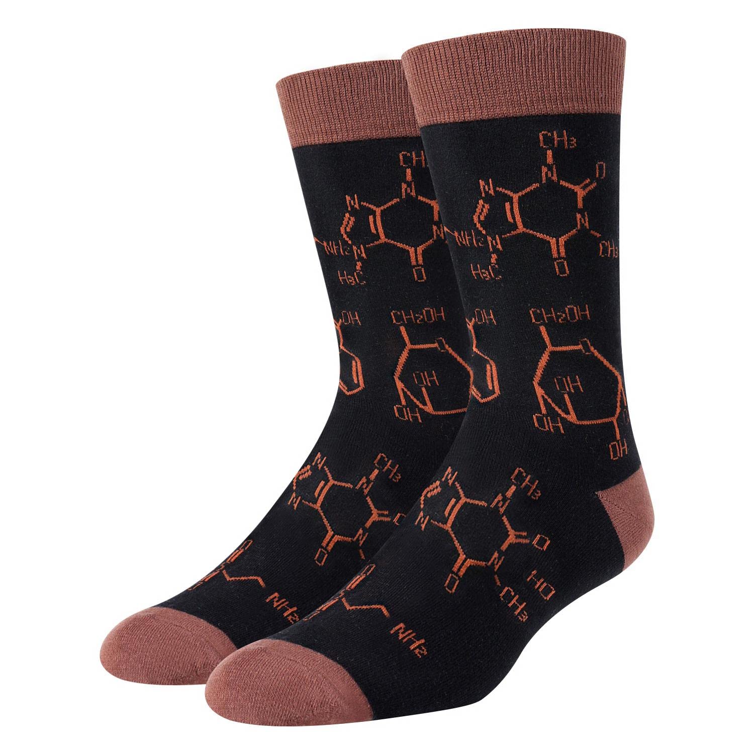 Funny Novelty Socks for Men - Golf, Medical, Teeth, Planet & Poker Designs - Perfect Gift for Nerds & Geniuses - Great for Golf Outings, Work Gifts & Geeky Fashion Statements