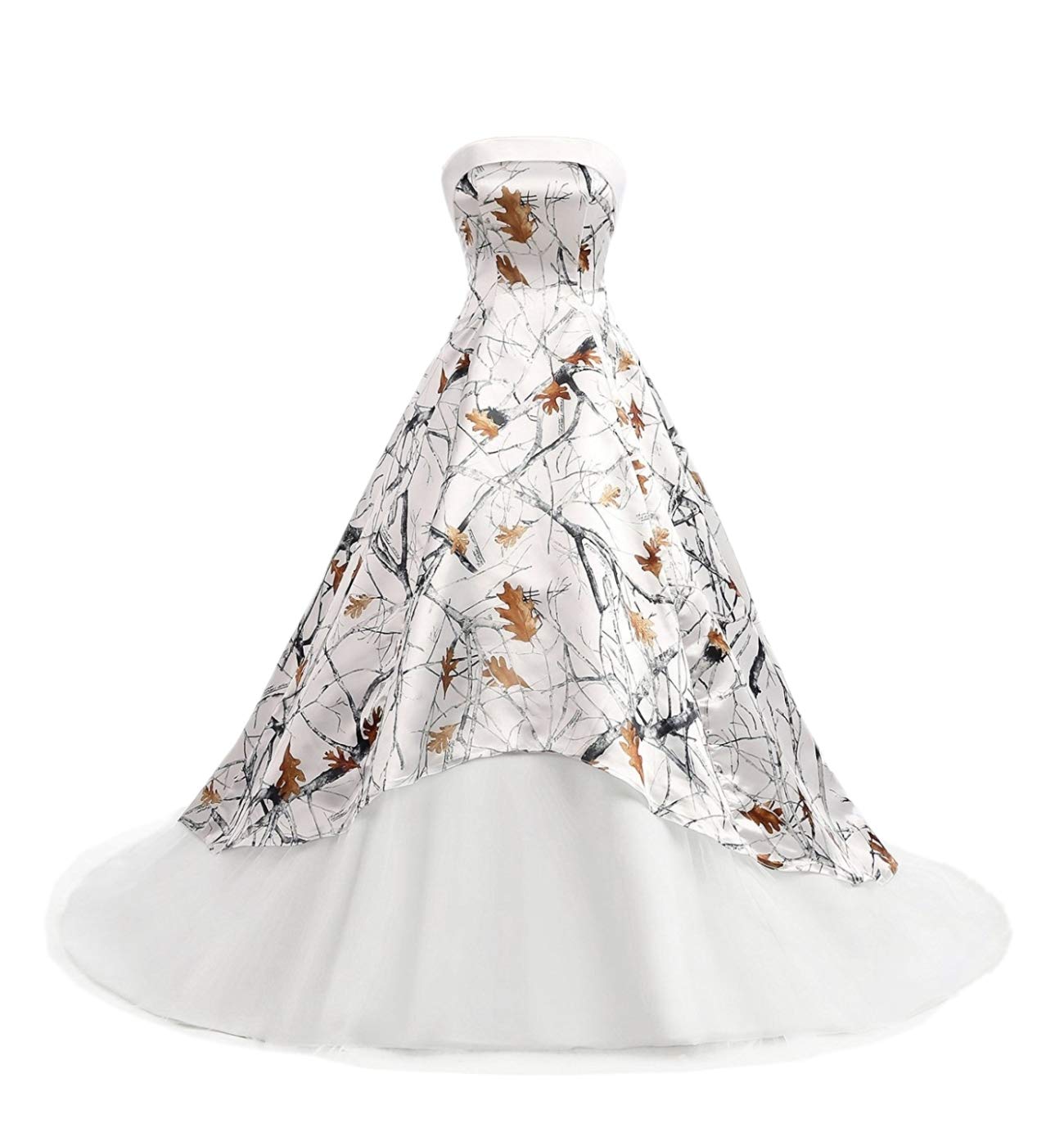 APXPF Women's Camouflage Print Wedding Dress - Elegant Tulle Ball Gown for Prom, Quinceañera & Special Occasions | Perfect for Bridal, Formal Parties & Evening Events