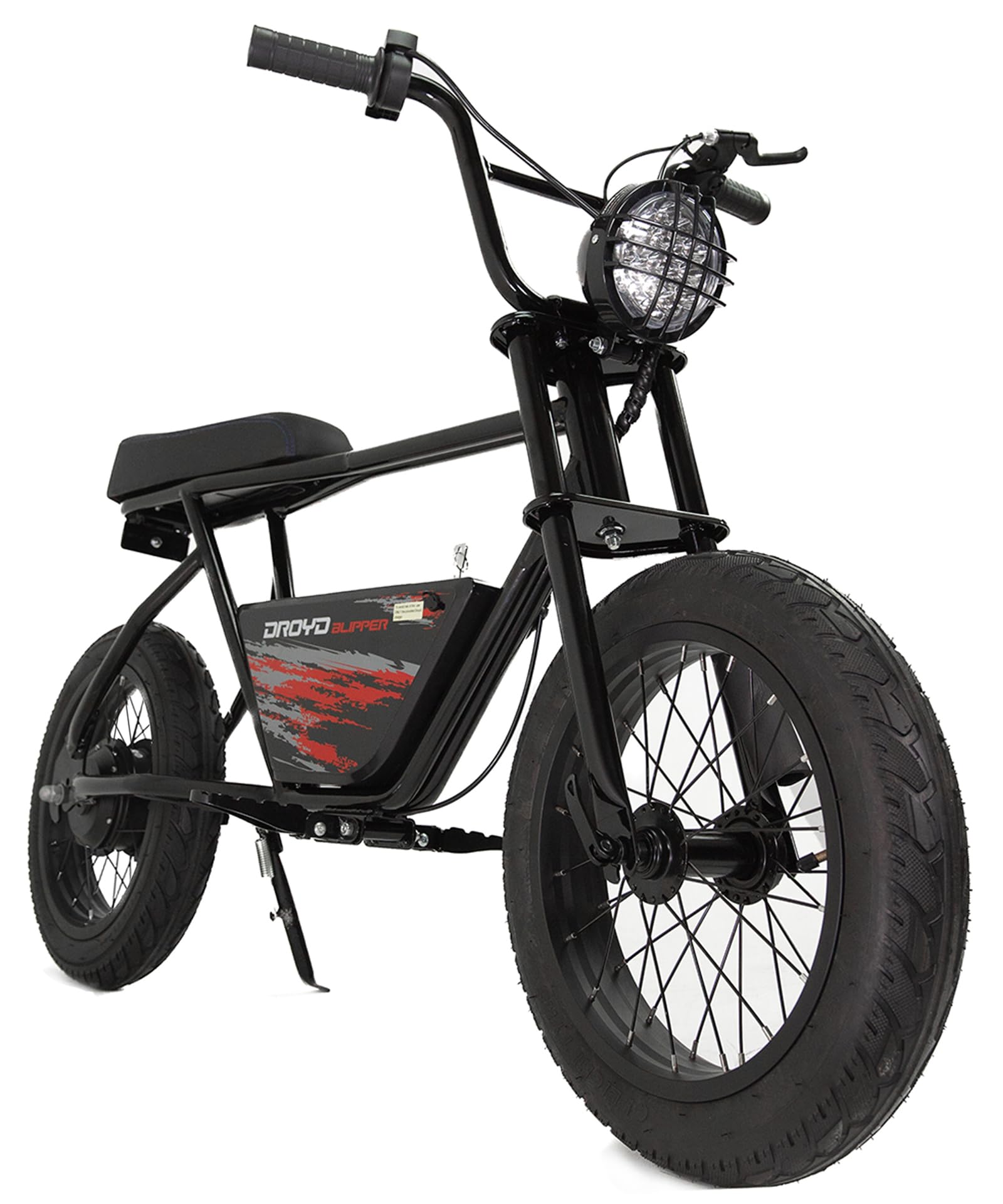 Droyd Blipper Electric Mini Bike for Teens & Adults - 250W Motor, 12.5MPH Speed, 12.5 Mile Range - 24V 10Ah Battery, 16