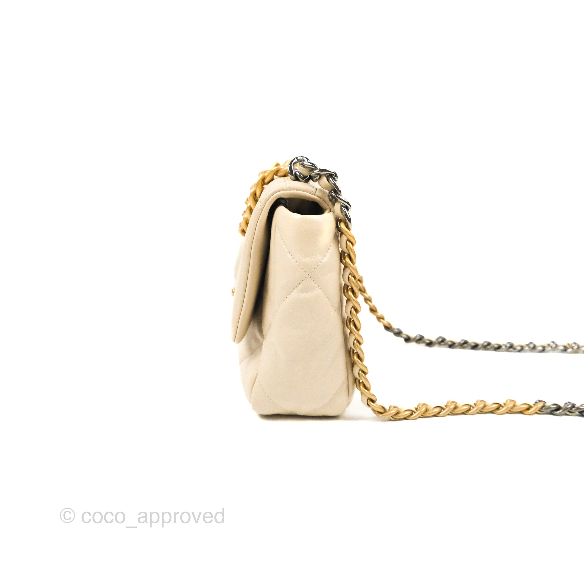 Chanel 19 Small Handbag in Ivory Beige with Mixed Hardware - Luxury Crossbody Bag for Women, Perfect for Everyday Use & Special Occasions