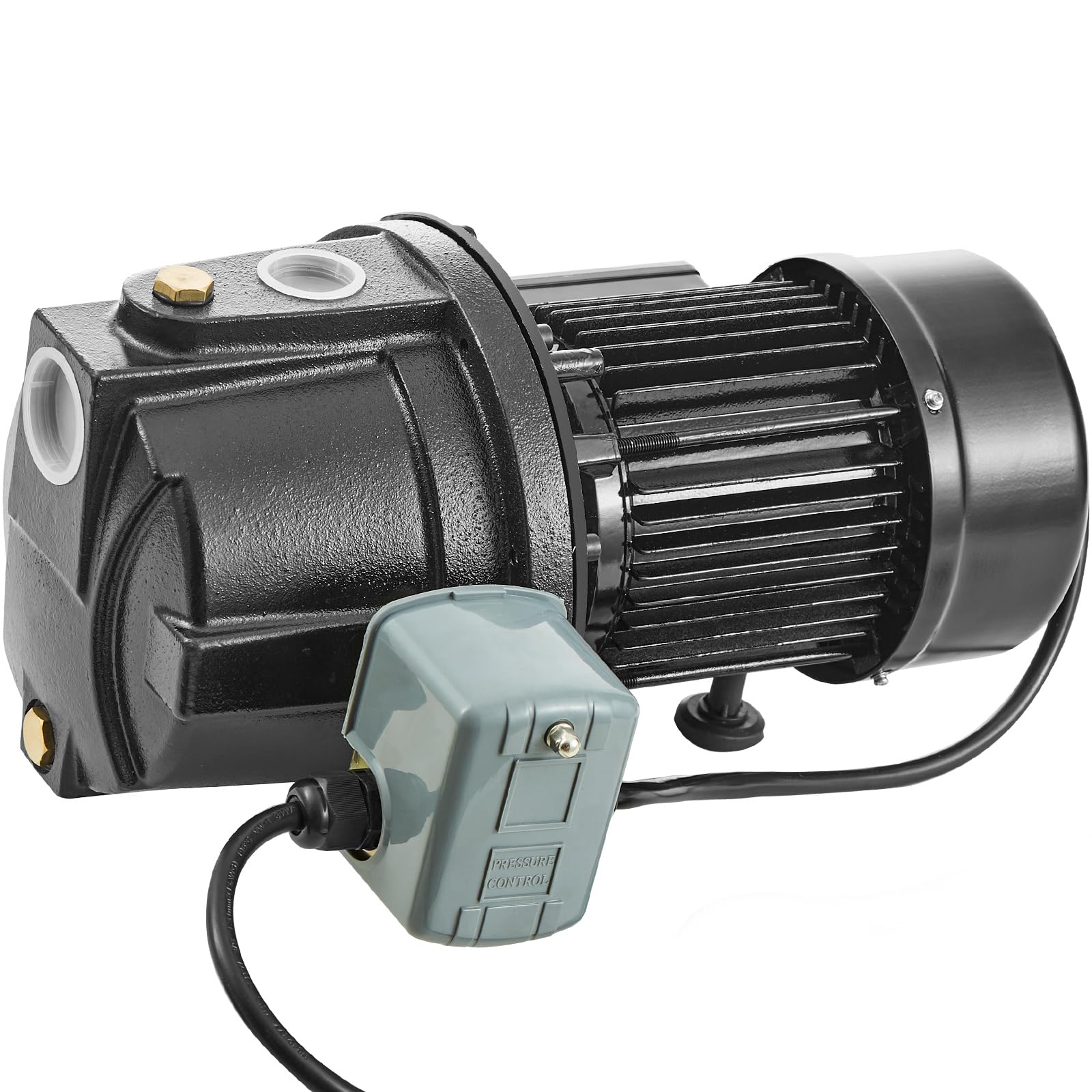 VEVOR 1HP Cast Iron Shallow Well Jet Pump 115V 17.6GPM 164FT Max Head - High Performance Water Pump for Agricultural Irrigation, Garden Watering, High-Rise Building Supply & Shower Pressure Boosting | Durable & Efficient for Home & Farm Use