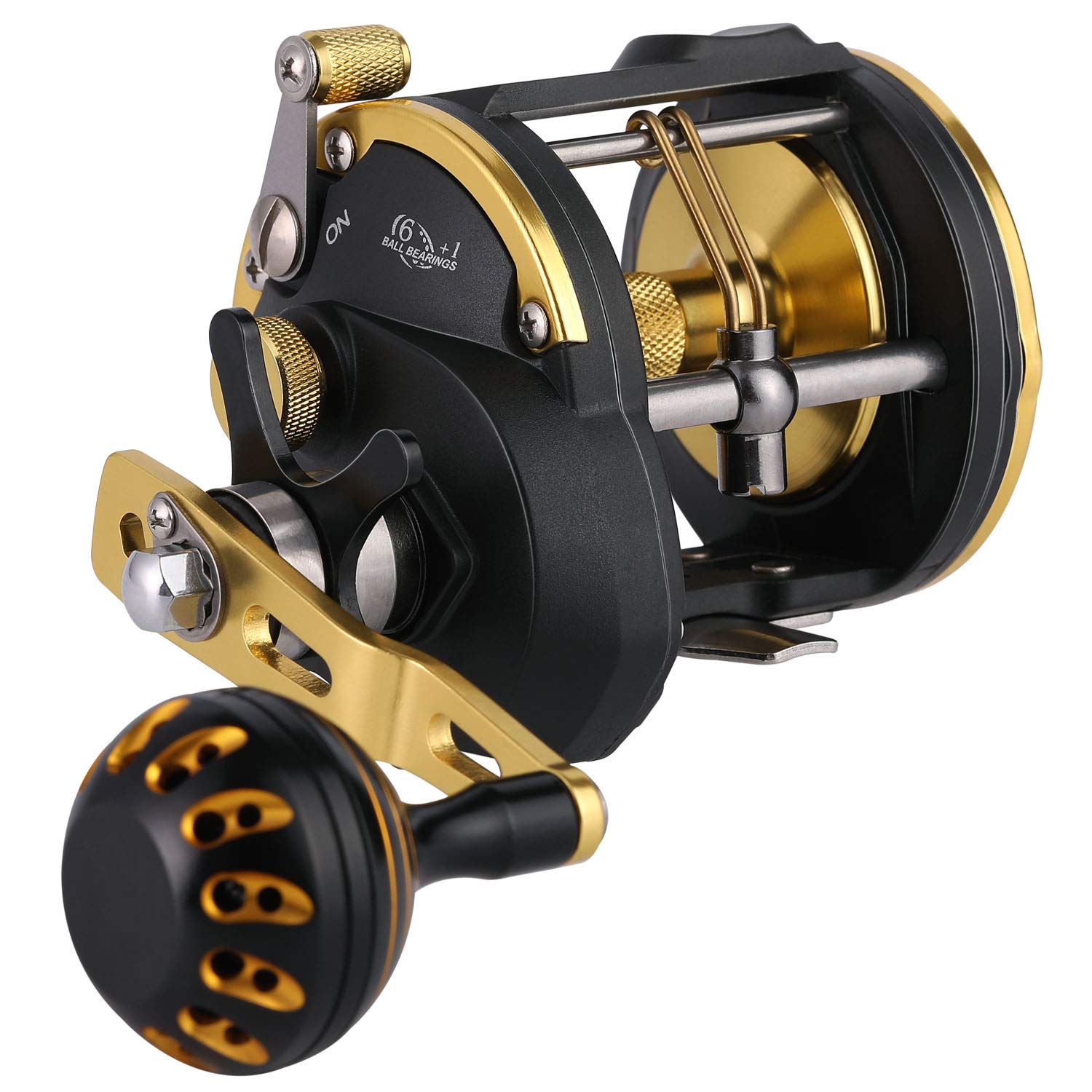 Sougayilang Saltwater Trolling Reel with Level Wind - Heavy Duty Boat Fishing Reel for Sea Bass, Grouper & Offshore Fishing - Perfect for Deep Sea, Ocean & Saltwater Angling Adventures