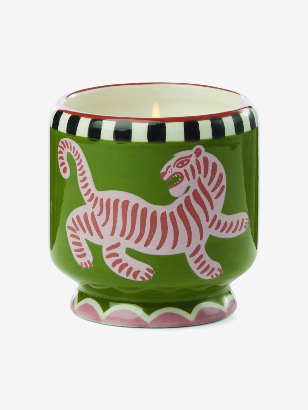 Paddywax Adopo Tiger Ceramic Candle - Black Cedar & Fig Scented Soy Wax Candle for Home Decor, Relaxation & Aromatherapy | Perfect for Living Room, Bedroom & Bathroom