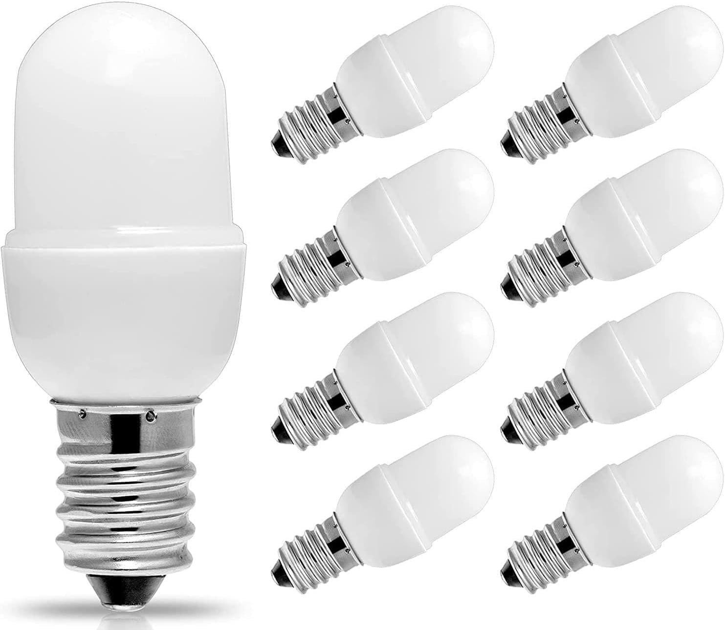 C7 S6 Small LED Night Light Bulb - 1.5W E12 Candelabra Base (15W Equivalent), 3000K Warm White, 120V, 150LM - Energy Efficient Mini Bulbs for Refrigerator, Oven, Microwave & Cabinet Lighting (Pack of 8)