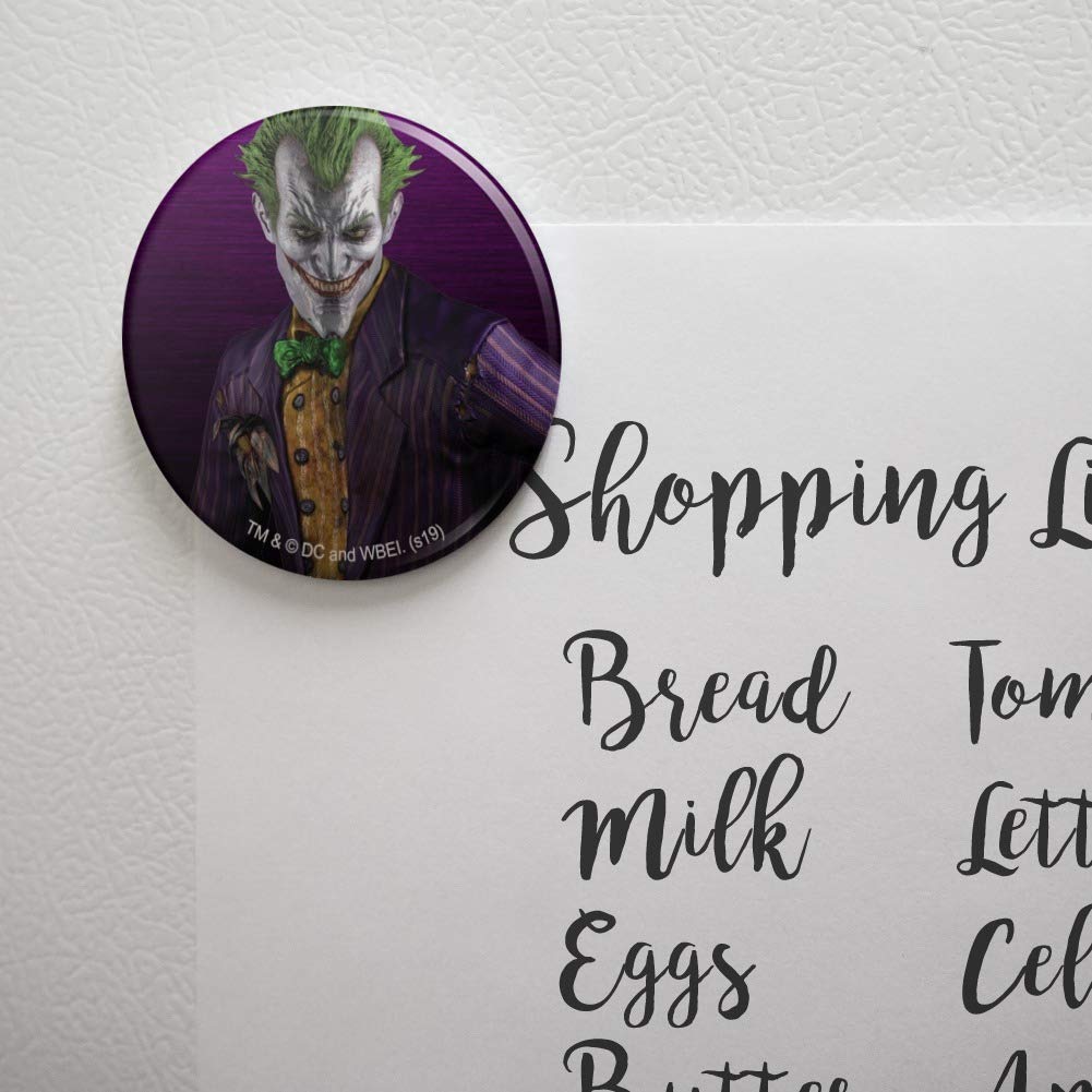 Batman Arkham Asylum Joker Fridge Magnet - Collectible Video Game Character Kitchen Decor for Refrigerator, Locker & Office (Gotham City Themed Accessory)