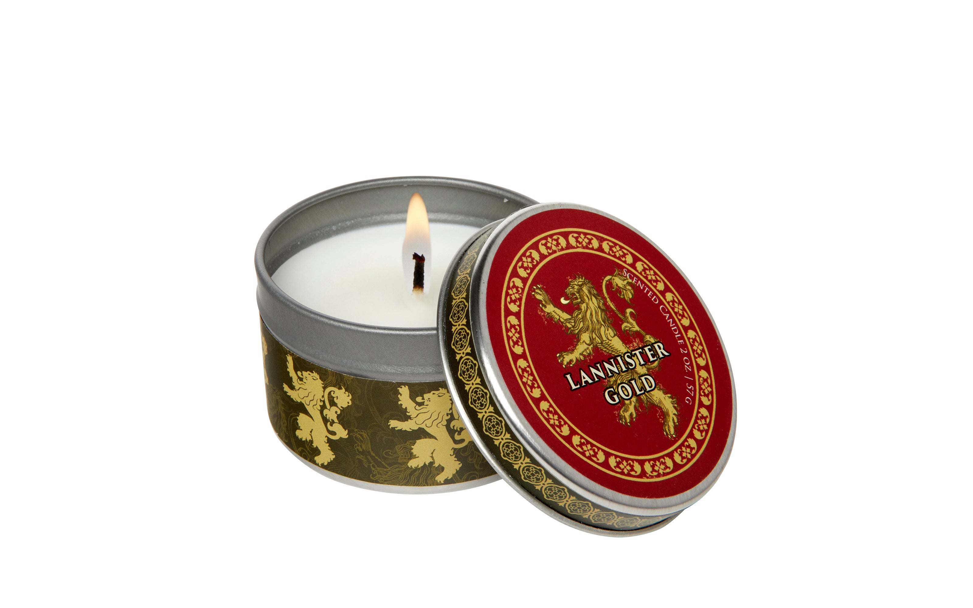 Game of Thrones House Lannister Scented Candle - 2 oz Cinnamon Spice Aroma - Perfect for Medieval Themed Parties & GOT Fan Gifts