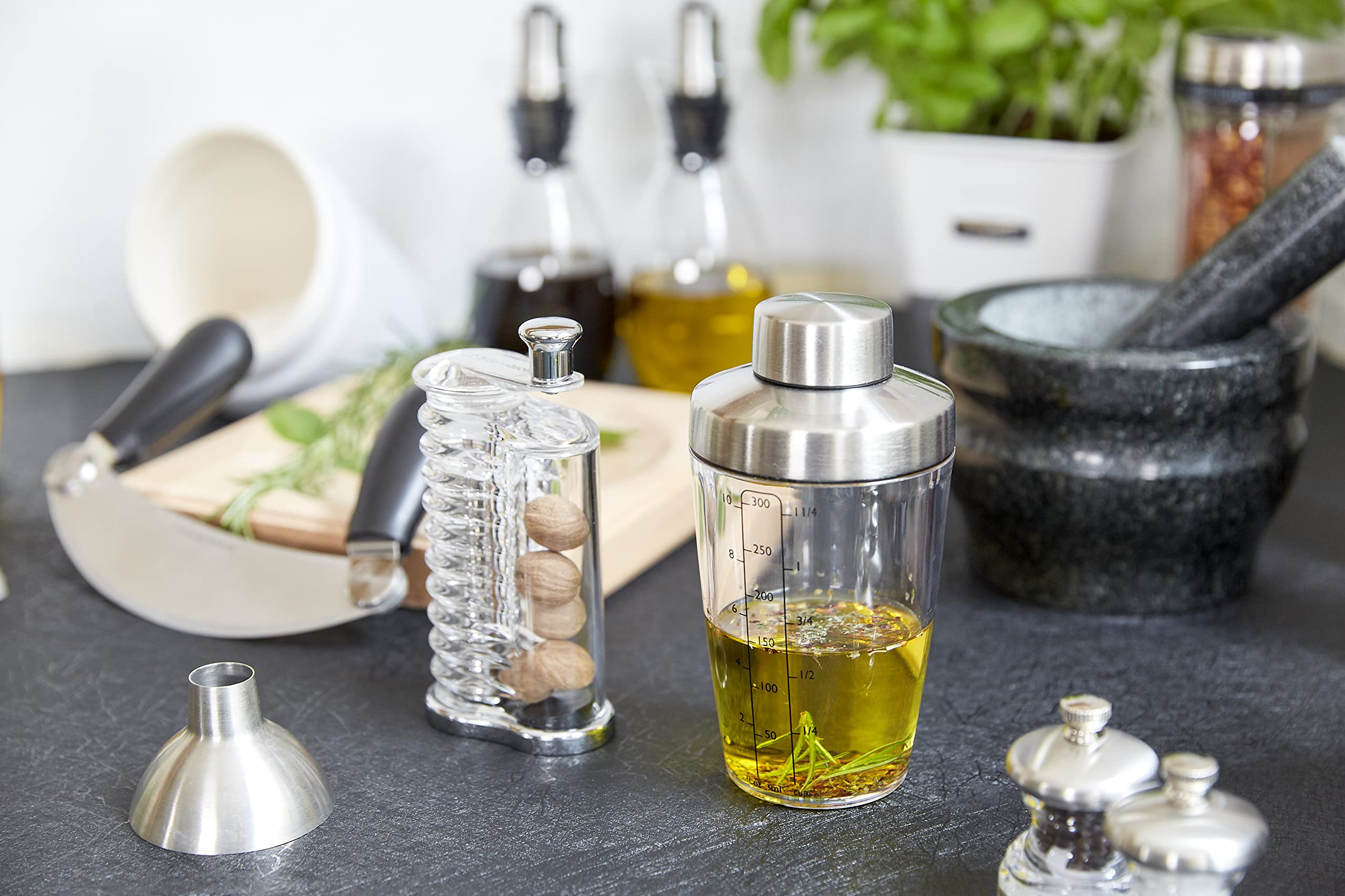 Cole & Mason Stainless Steel Salt and Pepper Funnel - Premium Metal Kitchen Funnel for Spice Jars, Bottles & Seasoning Containers - Durable Small Funnel for Easy Refilling - Perfect for Home Cooking, Baking & Pantry Organization