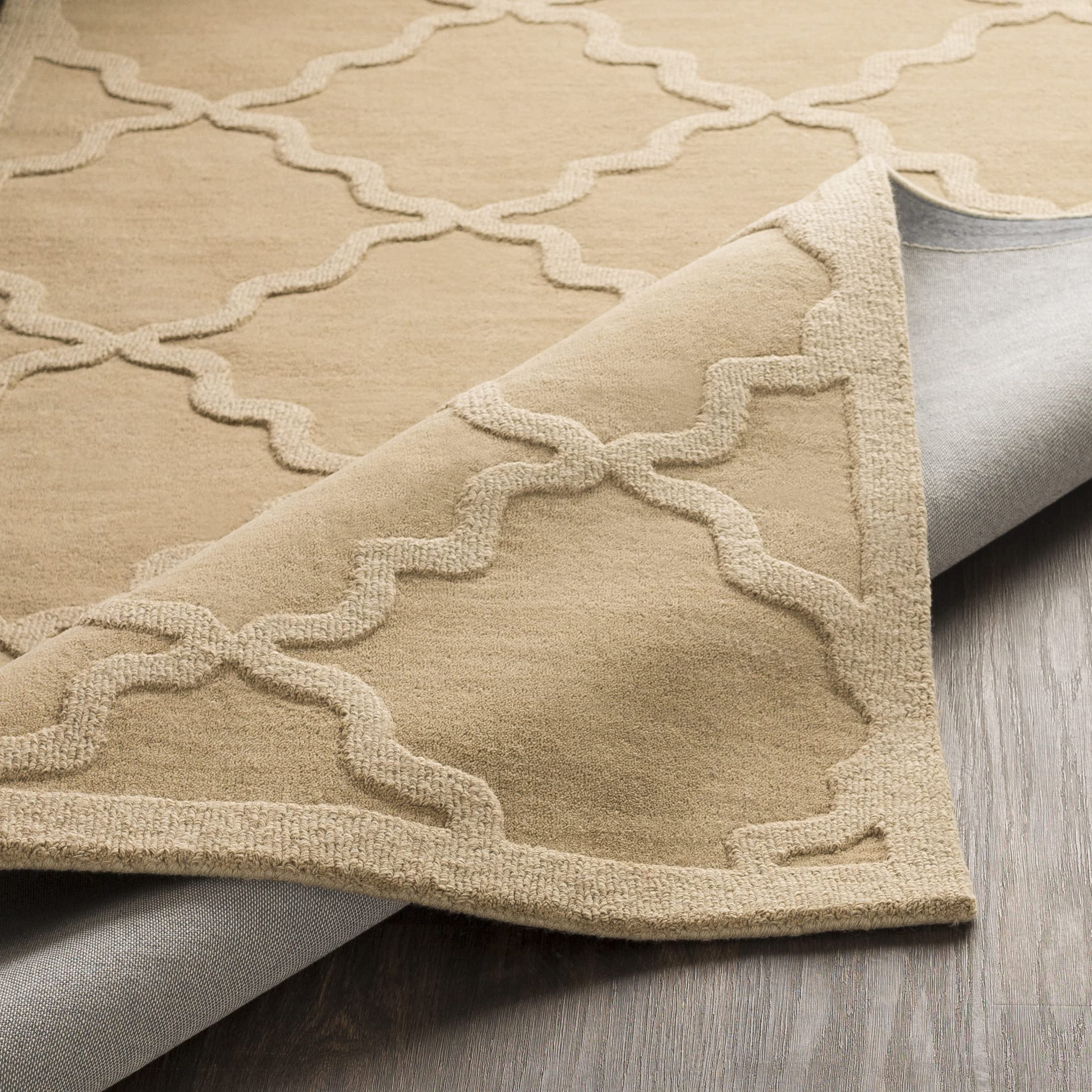 Mark&Day 4x6 Ermont Modern Khaki Wool Area Rug - Soft Living Room Carpet, Bedroom Rug, Kitchen Floor Mat - Perfect for Home Decor, Office & Dorm (4' x 6')