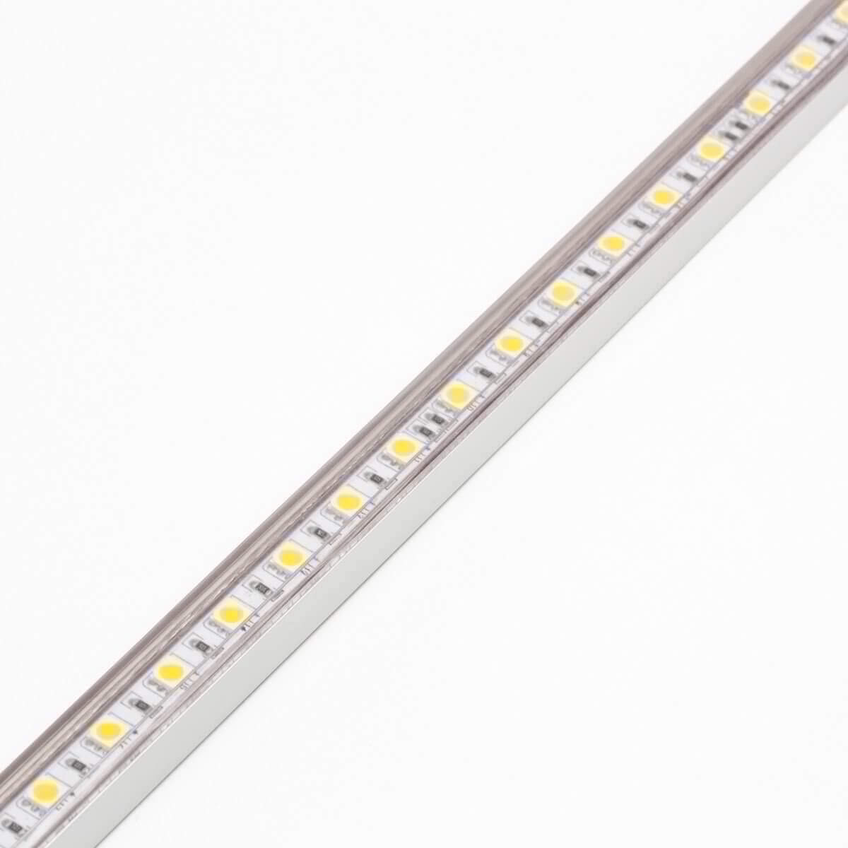 120V LED Strip Lights with Aluminum U Channel - Dimmable RGB Light Strips for Home Decor, Under Cabinet Lighting, and Bedroom Accent Lighting