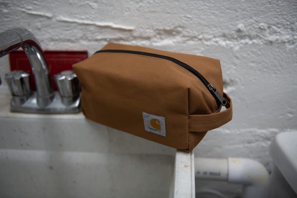 Carhartt Travel Toiletry Bag - Durable Water-Resistant Organizer for Men & Women - Black One Size - Perfect for Camping, Gym, Business Trips & Daily Use