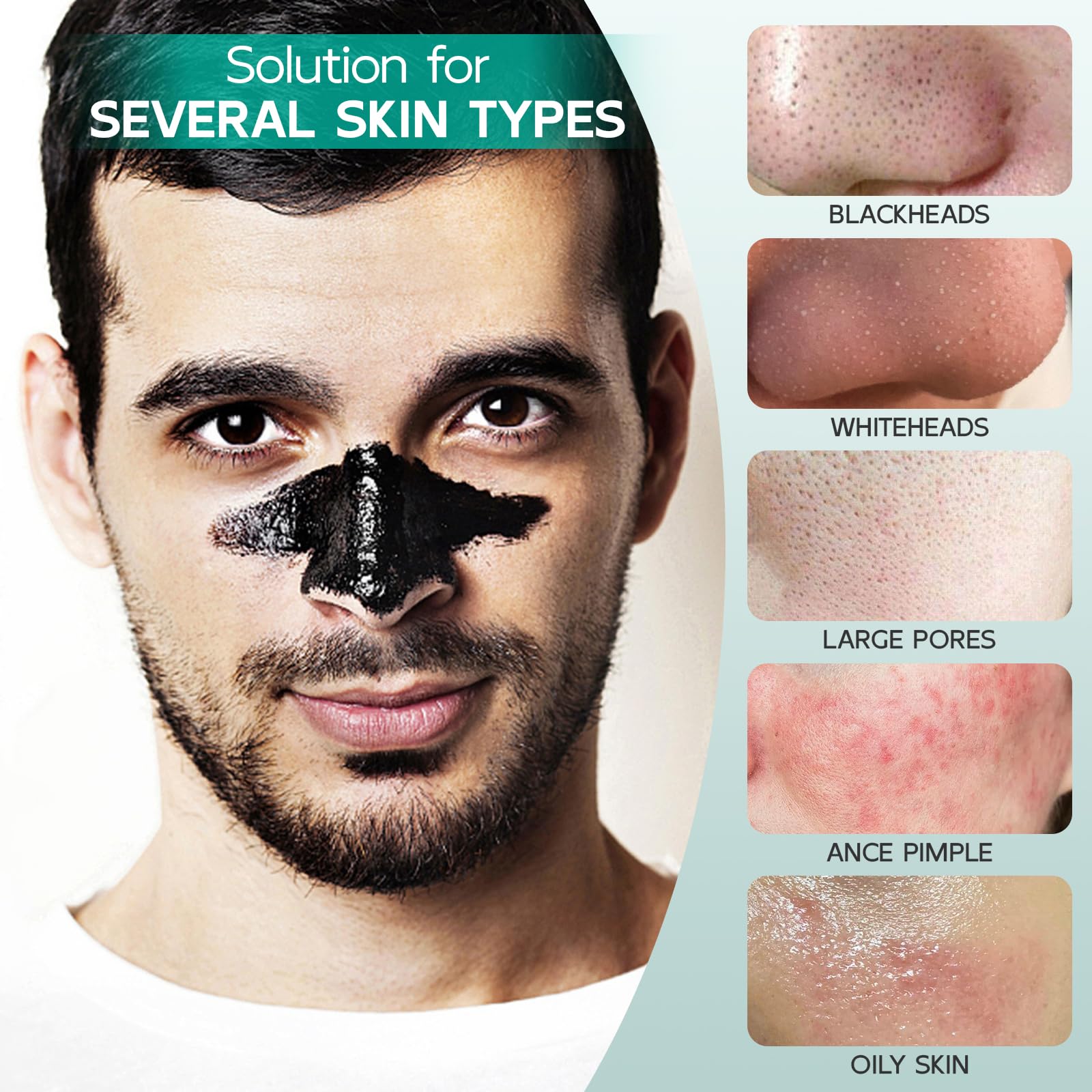 Best Blackhead Remover Peel Off Mask for Face & Nose - Deep Pore Cleansing Charcoal Face Mask with Blackhead Extractor Tools | Acne Treatment, Pore Minimizer for Clear Skin | Perfect for Spa Days & Skincare Routine