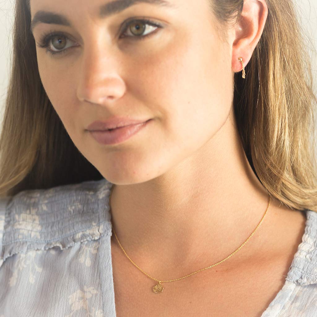 Honeycat Magic Charm Rose Necklace - Elegant Minimalist Jewelry in Gold, Rose Gold & Silver | Perfect for Valentine's Day Gifts, Anniversary Presents & Everyday Wear