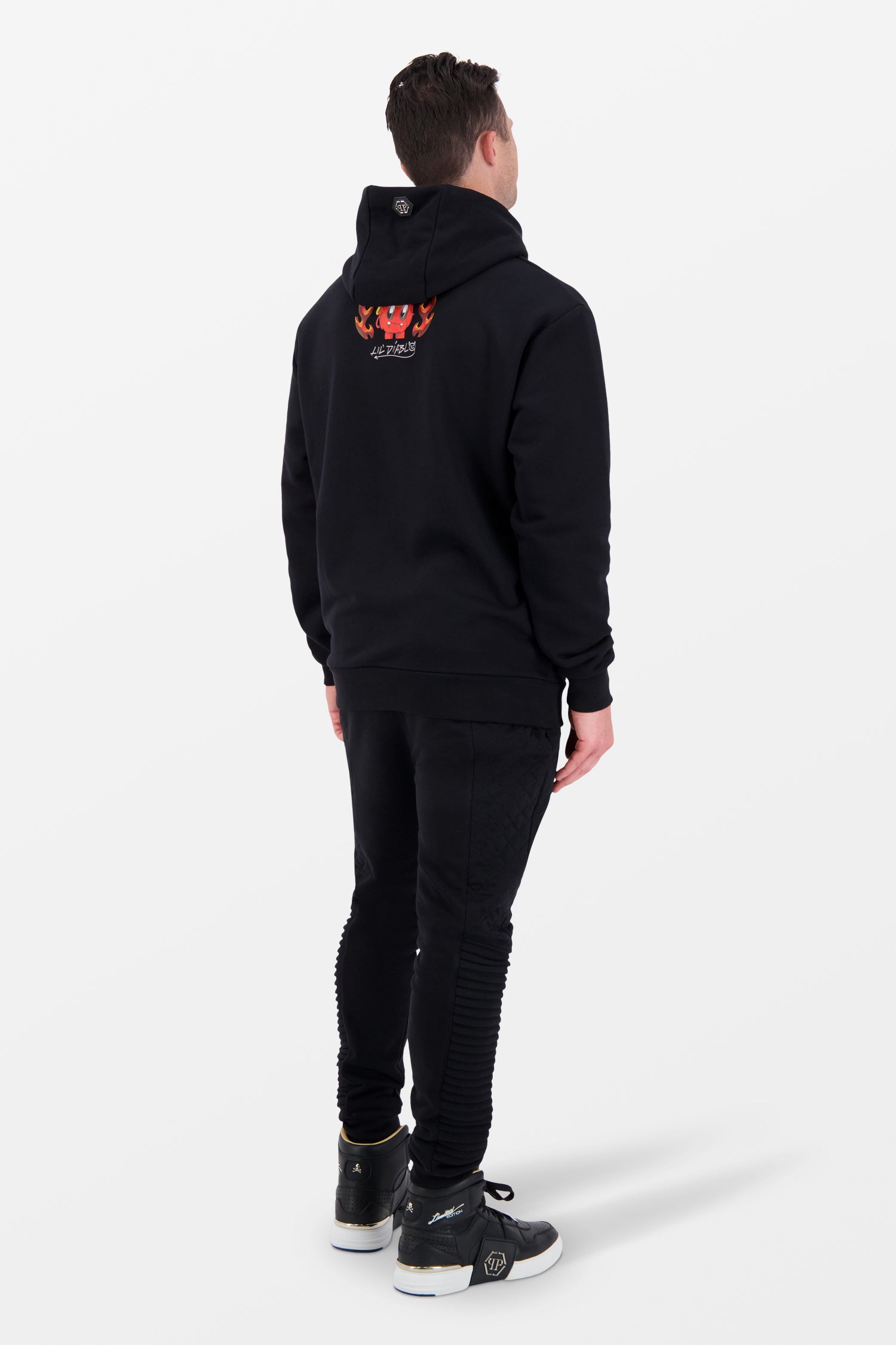 Philipp Plein Black Monsters Hoodie for Men - Gothic Streetwear Fashion | Perfect for Casual Outfits, Street Style & Urban Fashion Lovers