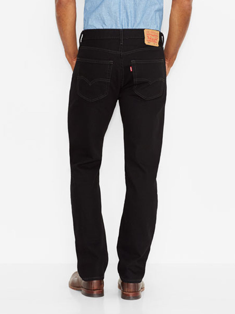 Levi's 505 Regular Fit Jeans for Men - Classic Black Denim Pants | Casual Wear, Office & Everyday Outfits
