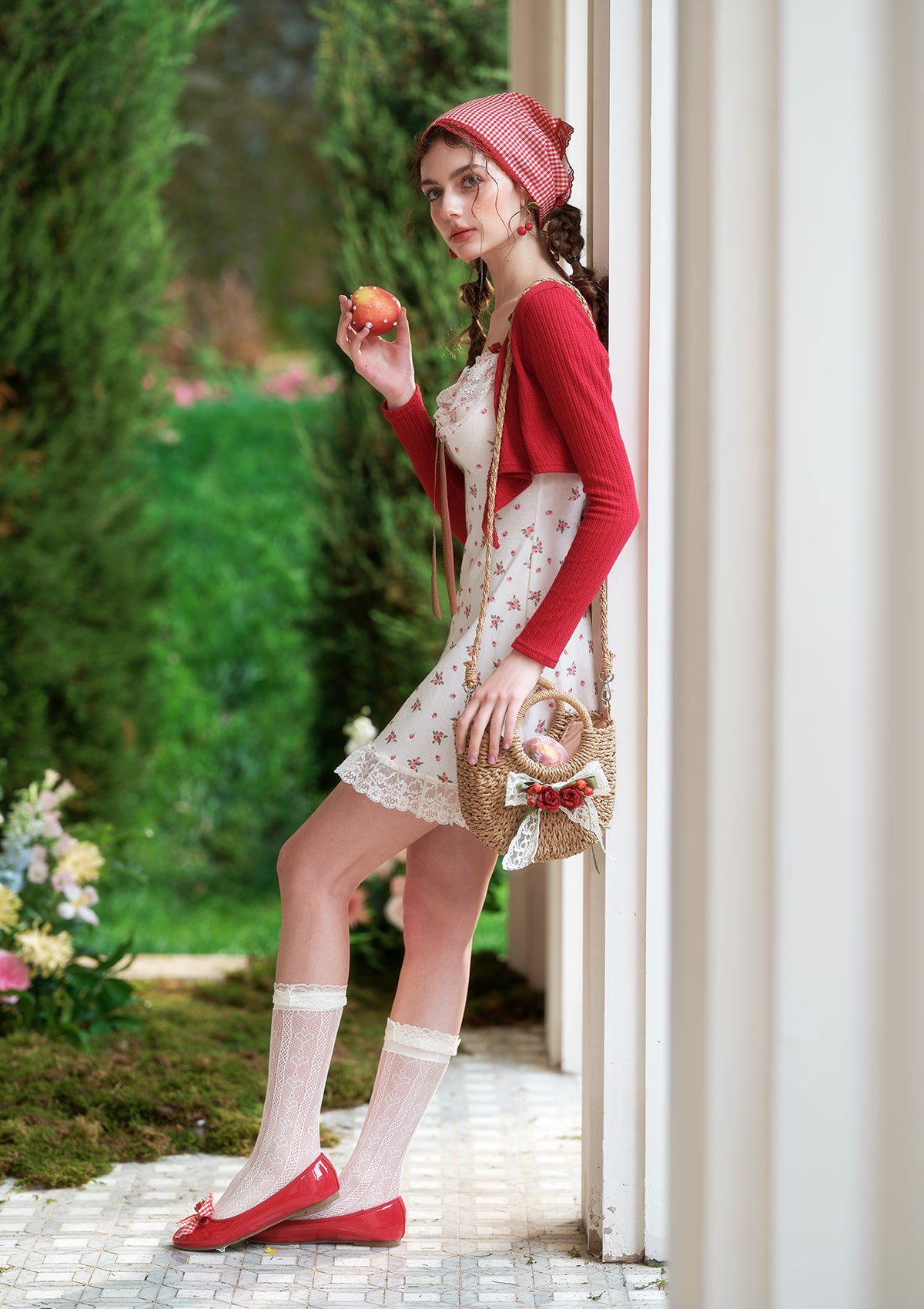Little Red Rose Dress for Girls - Elegant Floral Party Dress for Special Occasions | Perfect for Birthday, Wedding & Holiday Events