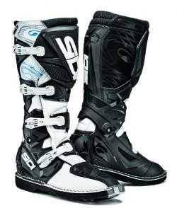 SIDI Motorcycle Racing Boots x 3 SRS - White/Black - Size 45 (EU 45/US 12) - Durable Protective Motorcycle Gear for Track Racing & Street Riding