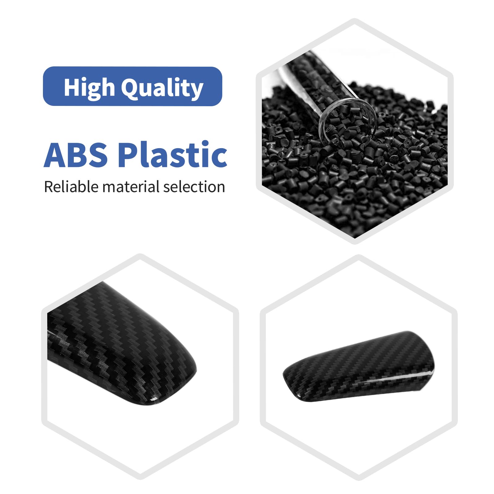 Carbon Fiber A/B Pillar Grab Handle Covers for Jeep Wrangler JL/JLU & Gladiator JT (2018-2023) - Interior Accessories for Enhanced Grip & Off-Road Protection