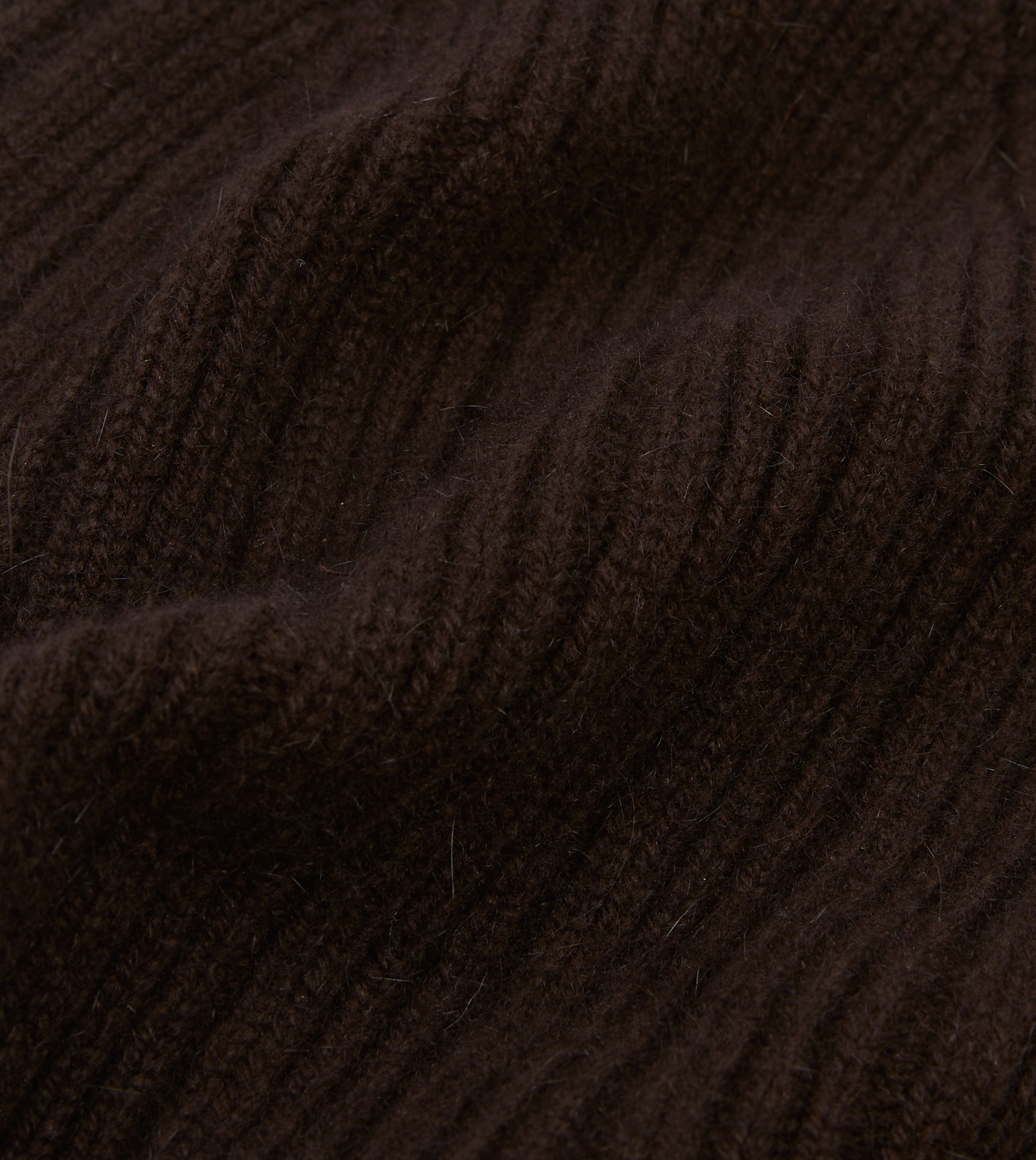 Cozy Brown Angora Lambswool Ribbed Knit Beanie Hat for Women & Men - Winter Warm Wool Cap for Cold Weather, Outdoor Activities & Fashion Accessories