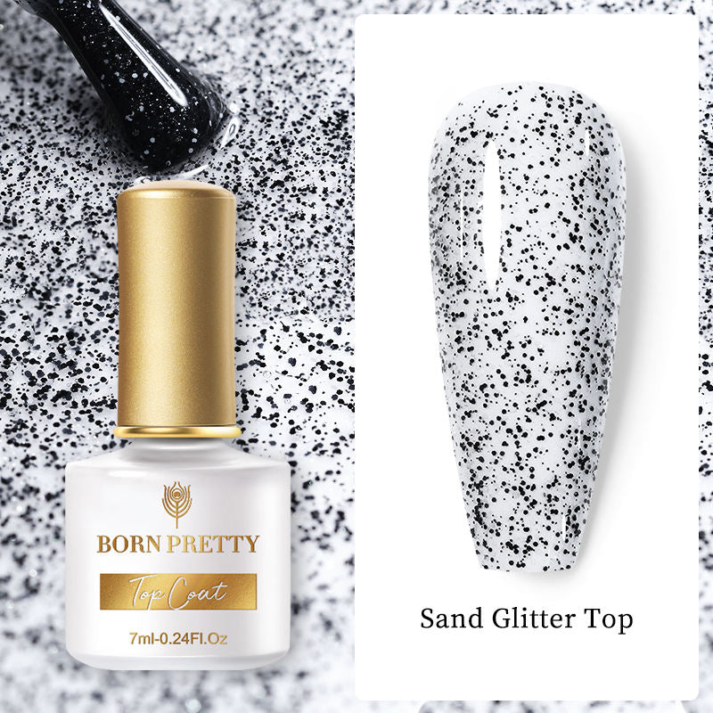 Born Pretty Glitter Top Coat Gel - Long-Lasting Shiny Nail Polish for Manicures & Pedicures - Perfect for Parties, Weddings, and Special Occasions