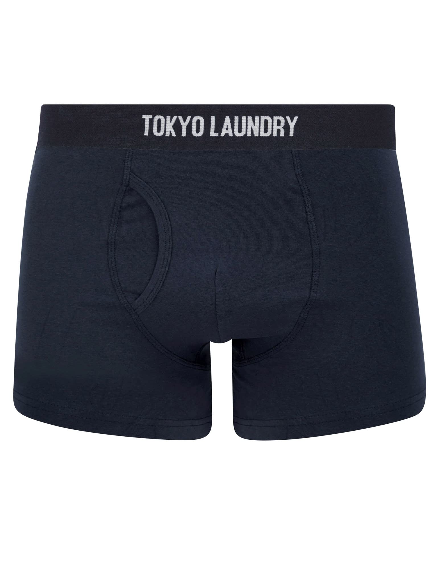 Tokyo Laundry Men's 5-Pack Boxer Briefs - Soft Cotton Underwear for Everyday Comfort - Gym, Work & Sleep Wear