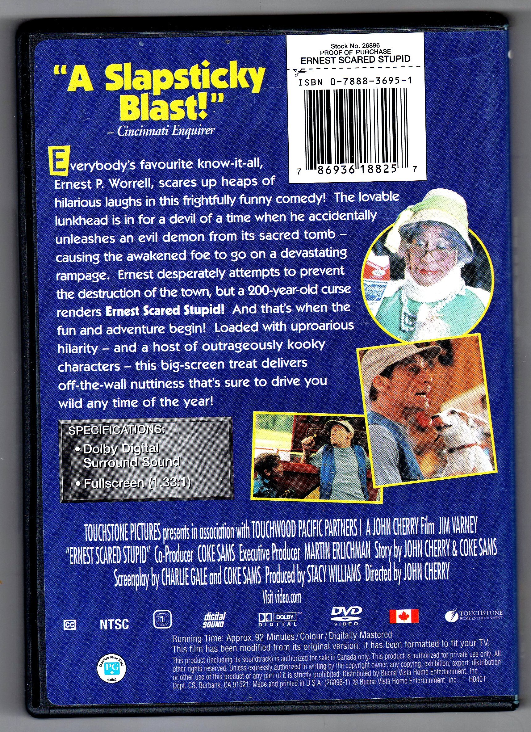 Buy Ernest Scared Stupid DVD - Classic Halloween Comedy Movie for Kids & Family - Perfect for Movie Nights & Halloween Parties