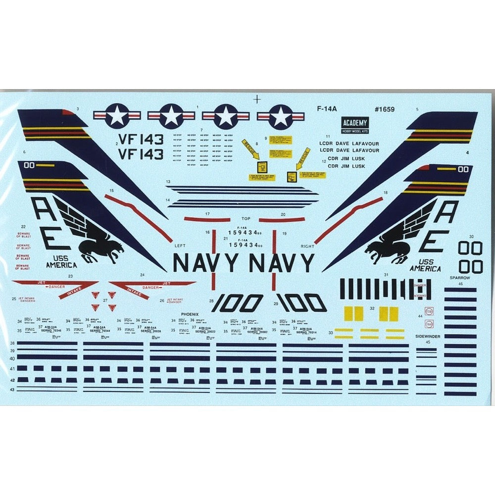 1/48 Scale F-14A Tomcat Model Kit by Academy - Perfect for Collectors, Hobbyists & Aviation Enthusiasts - Display, Gift or DIY Project