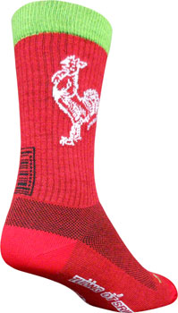 Sriracha Wool Socks for Men & Women - 8 Inch Thermal Hiking Socks with Non-Slip Grip - Perfect for Outdoor Adventures, Winter Sports & Casual Wear