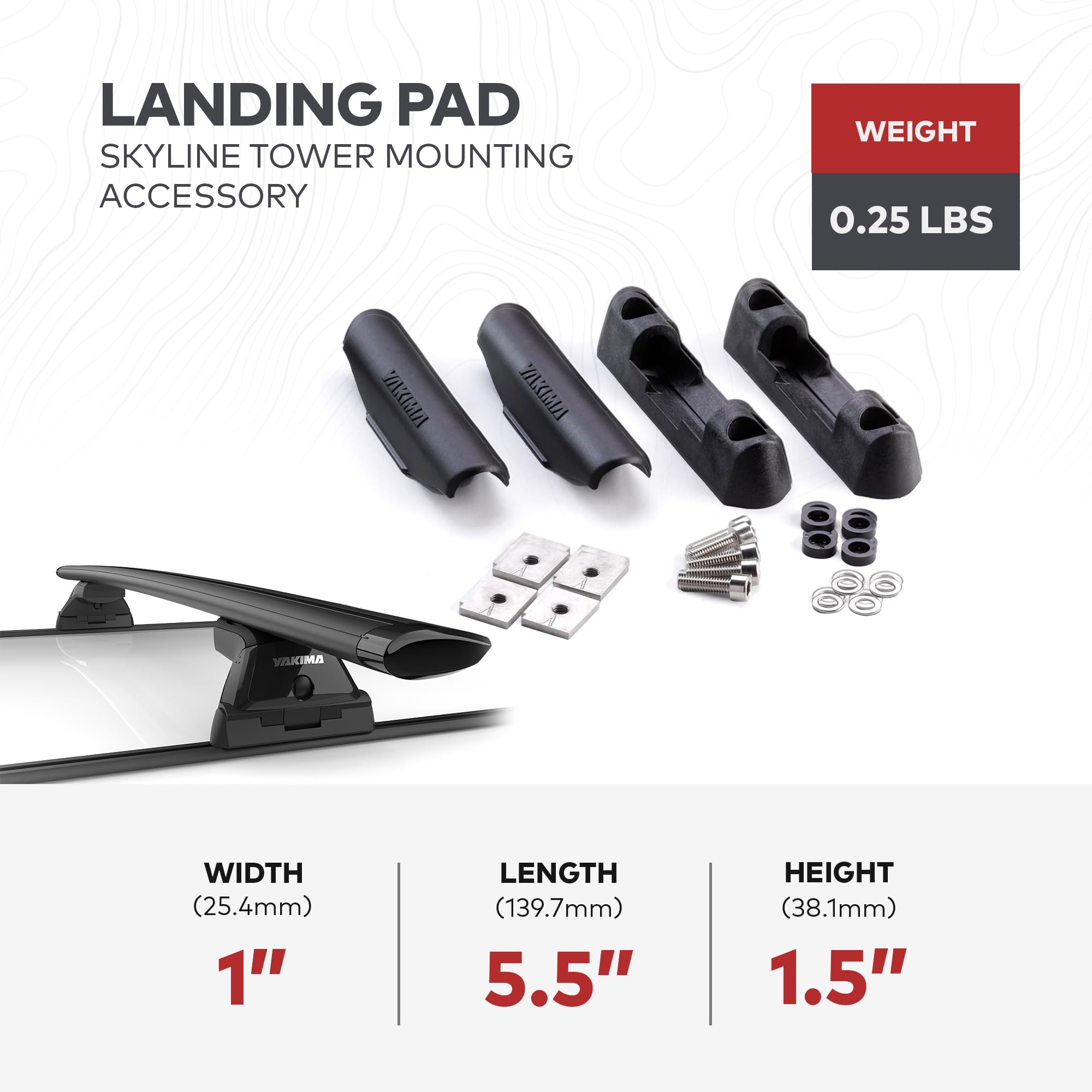 Yakima Landing Pad Roof Rack Mounting System - Heavy Duty Vehicle Roof Rack Base for SUVs, Trucks & Crossovers - Perfect for Road Trips, Camping & Outdoor Adventures