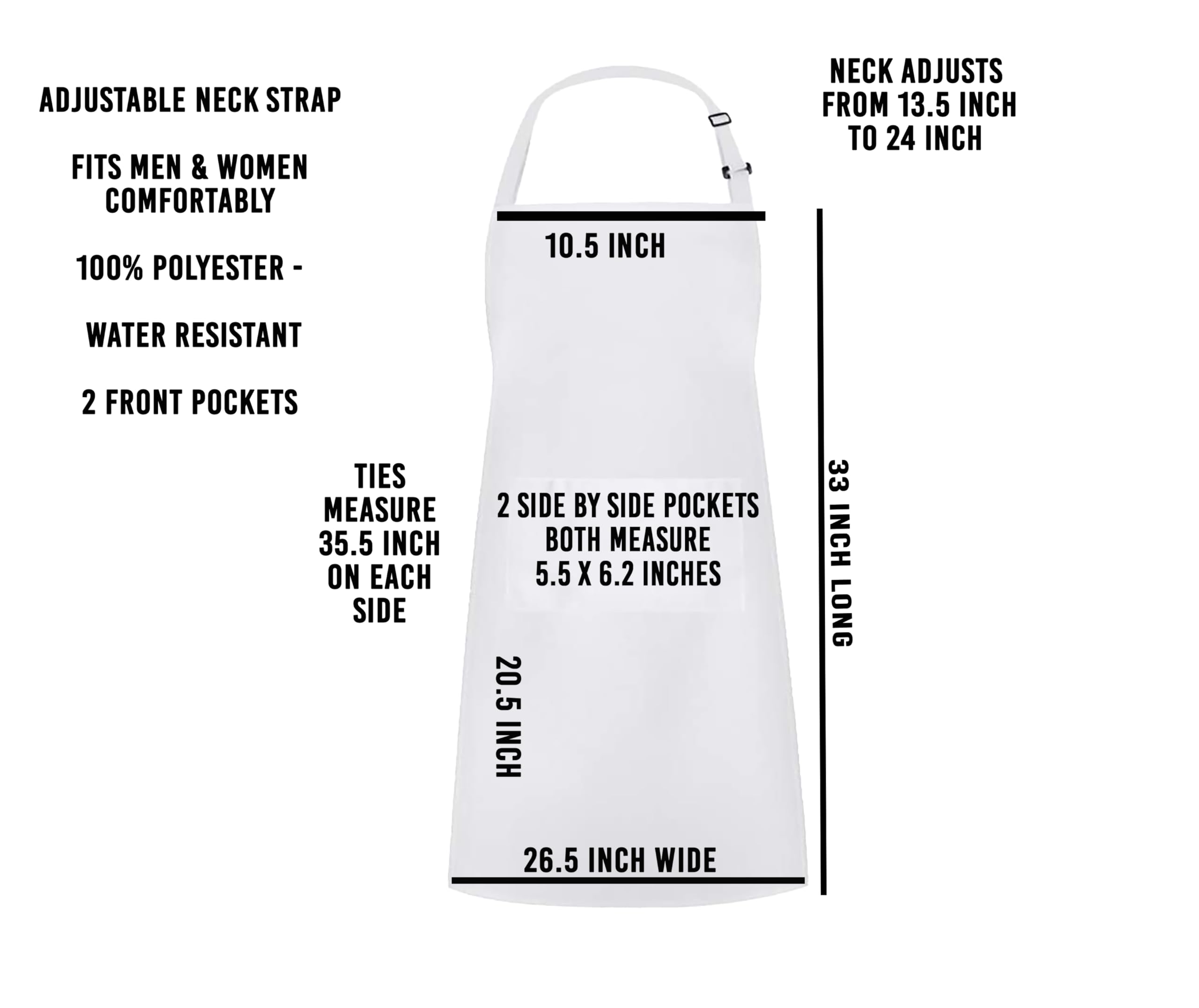 Customizable Sourdough Baking Apron with Adjustable Neck Strap - Perfect for Kitchen, Bakery, and Mother's/Father's Day Gifts - Ideal for Home Baking and Culinary Enthusiasts