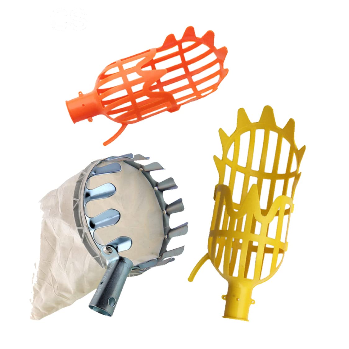4PCS Lightweight Telescopic Fruit Picker Set - Extendable Fruit Harvesting Tool for Apples, Peaches, Lychee & Berries | Perfect for Home Garden, Orchard Harvesting & Farm Fruit Collection