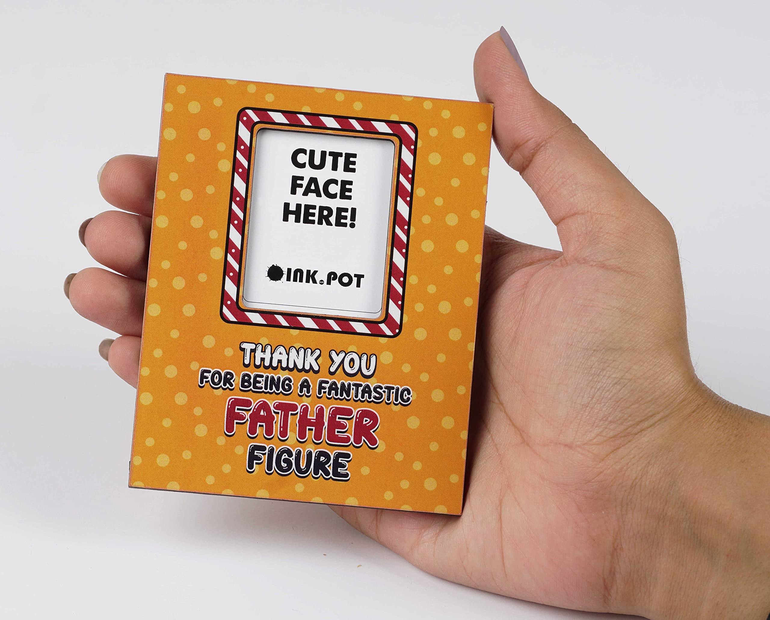 Thank You Gift for Dad - Magnetic Photo Frame for Refrigerator (10x8cm) - Perfect for Stepdad, Uncle & Father Figures - Great for Home, Office & Kitchen Decor