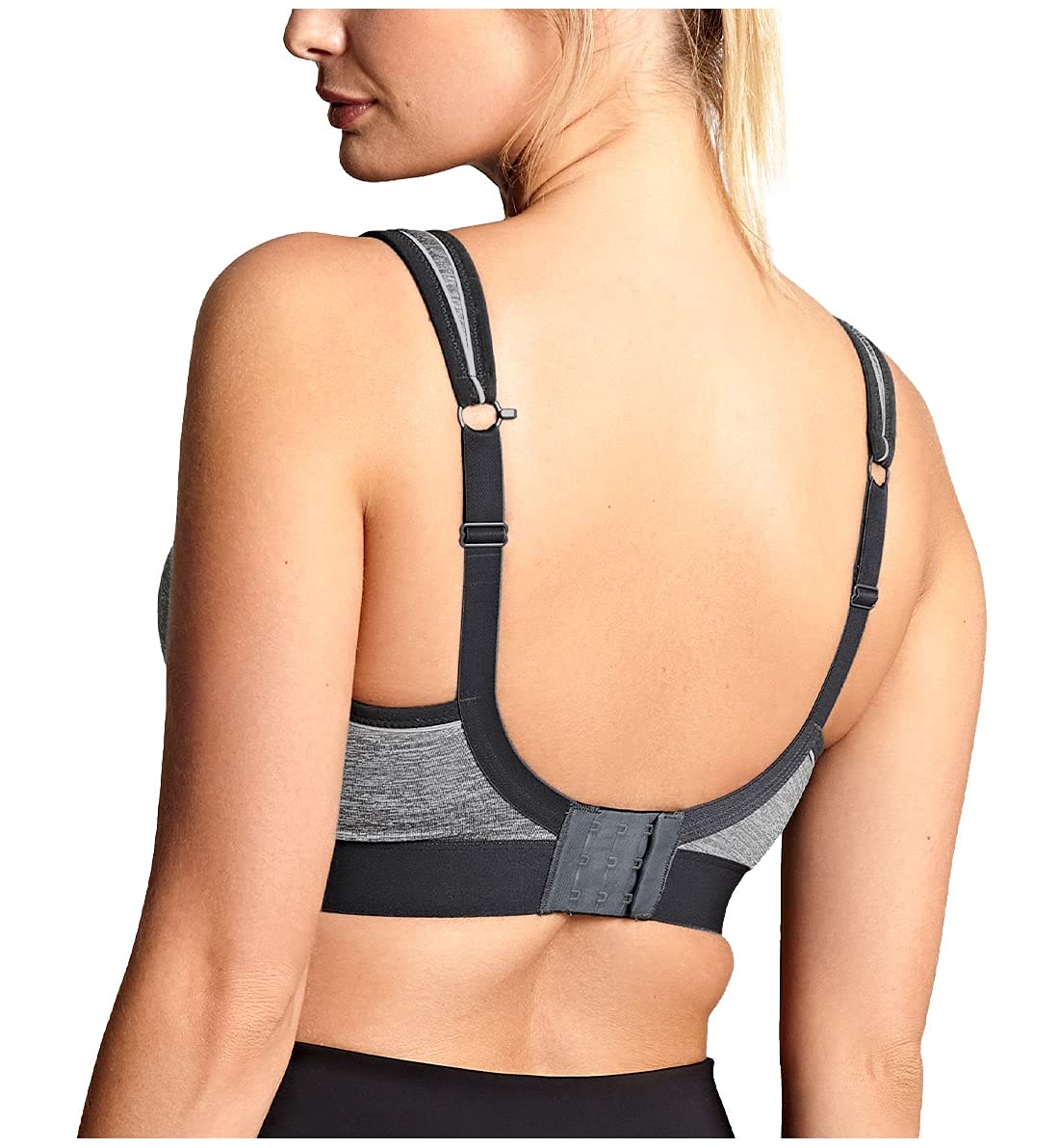 Panache Women's Non-Wired Sports Bra - High Impact Support, Charcoal Gray, Size 36G - Perfect for Running, Yoga & Gym Workouts