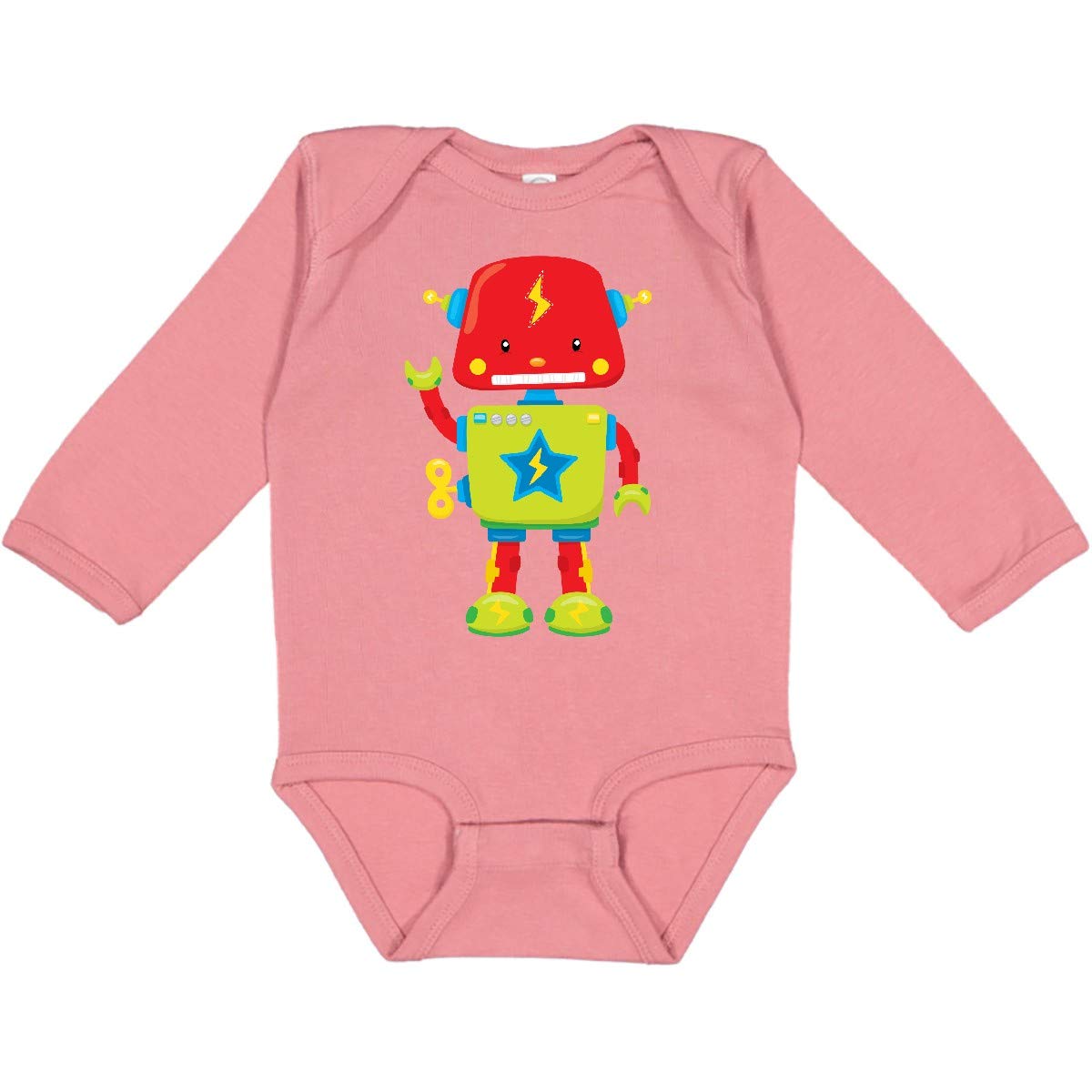 Inktastic Toy Robot Long Sleeve Baby Bodysuit - Cute Unisex Infant Romper for Boys & Girls - Perfect for Playtime, Photo Shoots & Everyday Wear