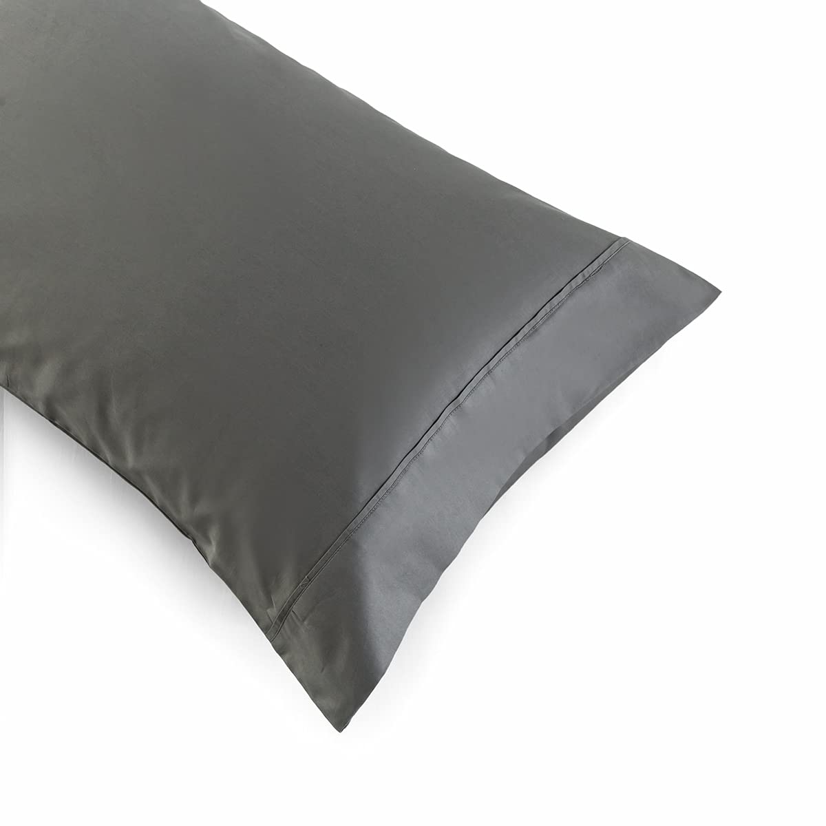 Premium 100% Cotton Queen Size Pillowcase Set of 2 - Soft Grey Decorative Pillow Covers with Envelope Closure (20x30 Inches) | Hotel Luxury Bedding | Home Decor & Guest Room Essentials