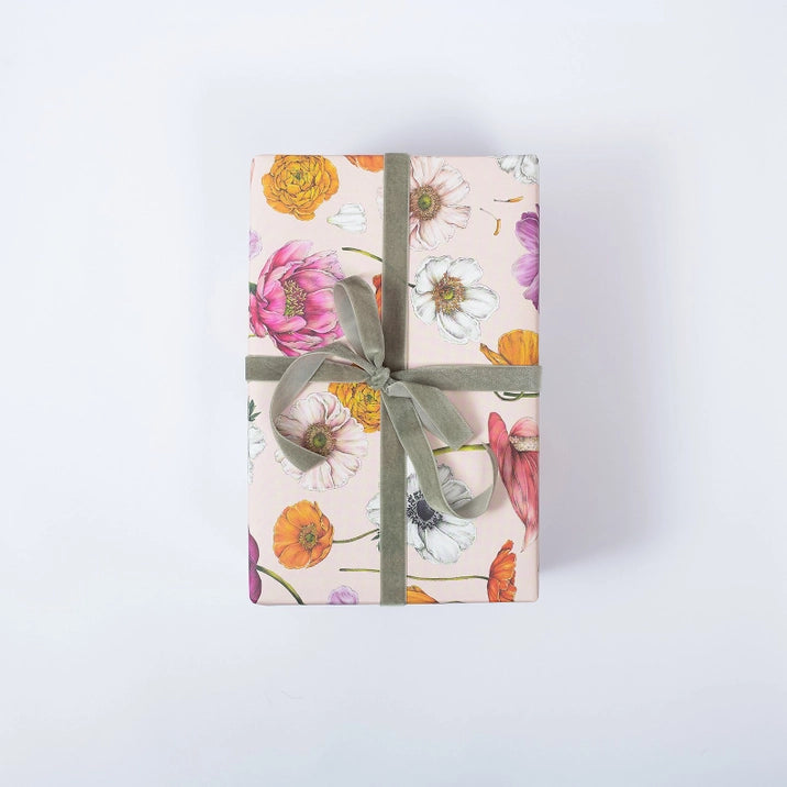 Floral Brights Pink Gift Wrap - Elegant Wrapping Paper for Birthdays, Weddings & Special Occasions