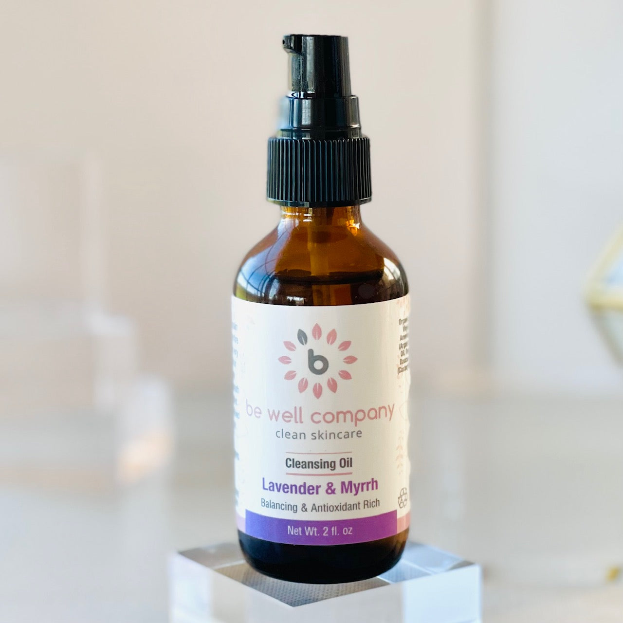Organic Lavender Facial Cleansing Oil for Acne-Prone Skin | Gentle Makeup Remover & Deep Pore Cleanser | Perfect for Daily Skincare Routine & Spa Night Self-Care