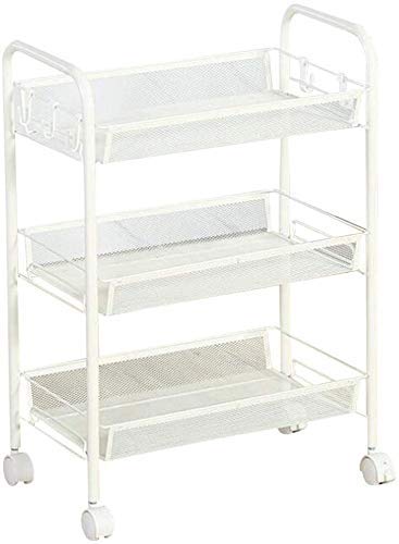Black Multi-Layer Rolling Kitchen Cart - Portable Storage Organizer for Fruits, Vegetables, Snacks & Household Items | Perfect for Kitchen, Living Room, Dorm & Office Use