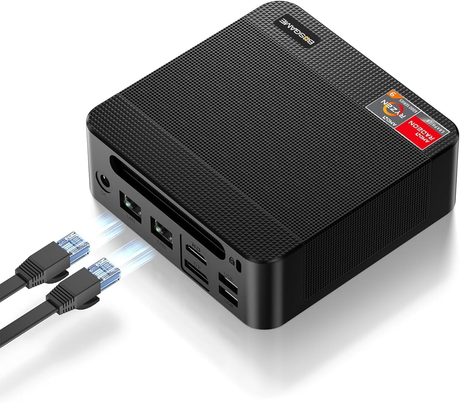 P4 Mini PC - AMD Ryzen 7 5700U, 32GB DDR4 RAM, 1TB PCIe SSD | Compact Gaming Computer with 4K Triple Display, Dual 2.5GbE LAN, WiFi 6E & BT 5.2 | Perfect for Home Office, Gaming & Multimedia Entertainment