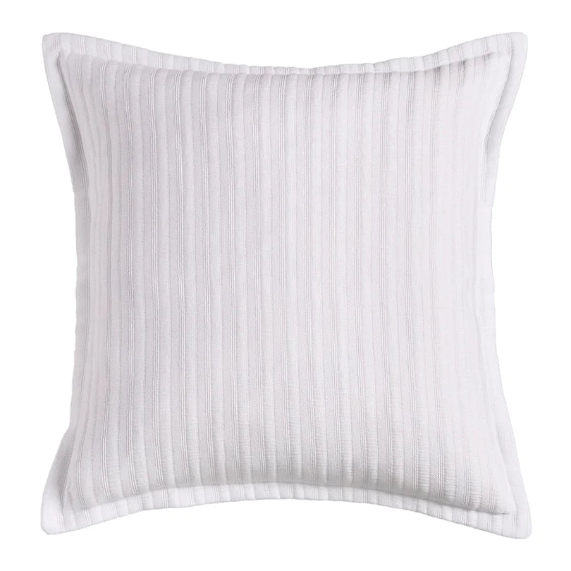 Premium Evora White European Pillowcase Set by Bianca - 100% Cotton Luxury Bedding for Master Bedroom & Guest Room Decor - Soft Hotel Style Home Essentials for Ultimate Comfort