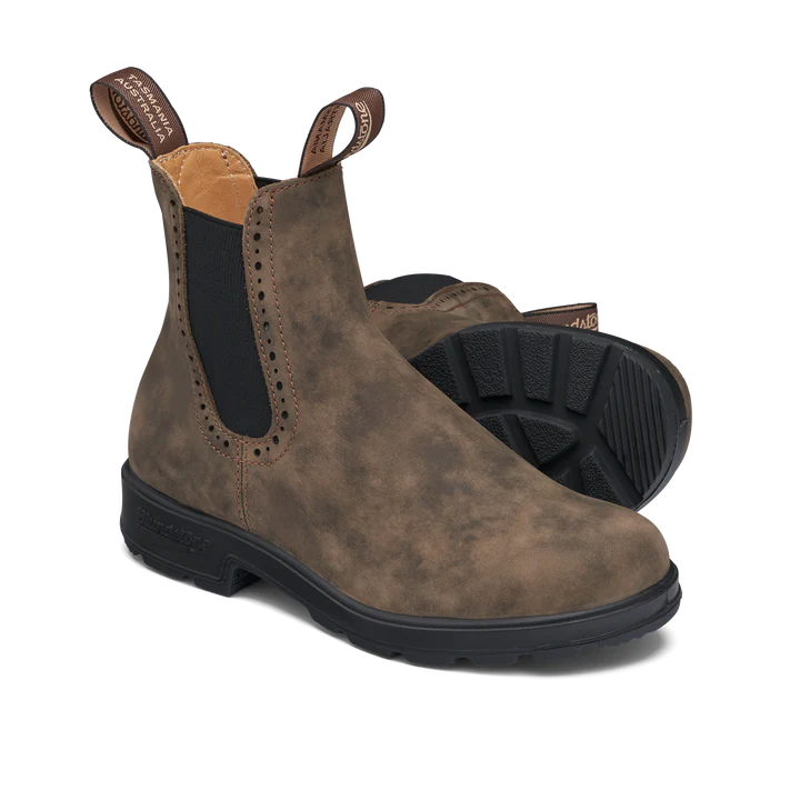 Blundstone 1351 Women's Chelsea Boots - Rustic Brown Leather Ankle Boots for Women | Comfortable & Stylish for Work, Travel & Outdoor Activities