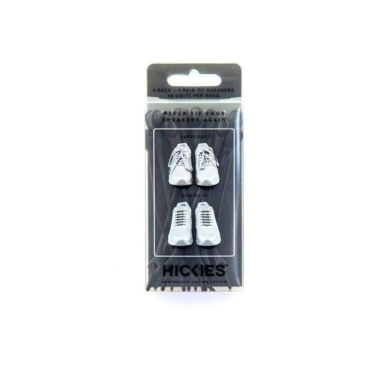 HICKIES No-Tie Elastic Shoelaces - Solid Colors for Sneakers & Casual Shoes | Comfortable, Durable & Stylish for Running, Walking & Everyday Wear