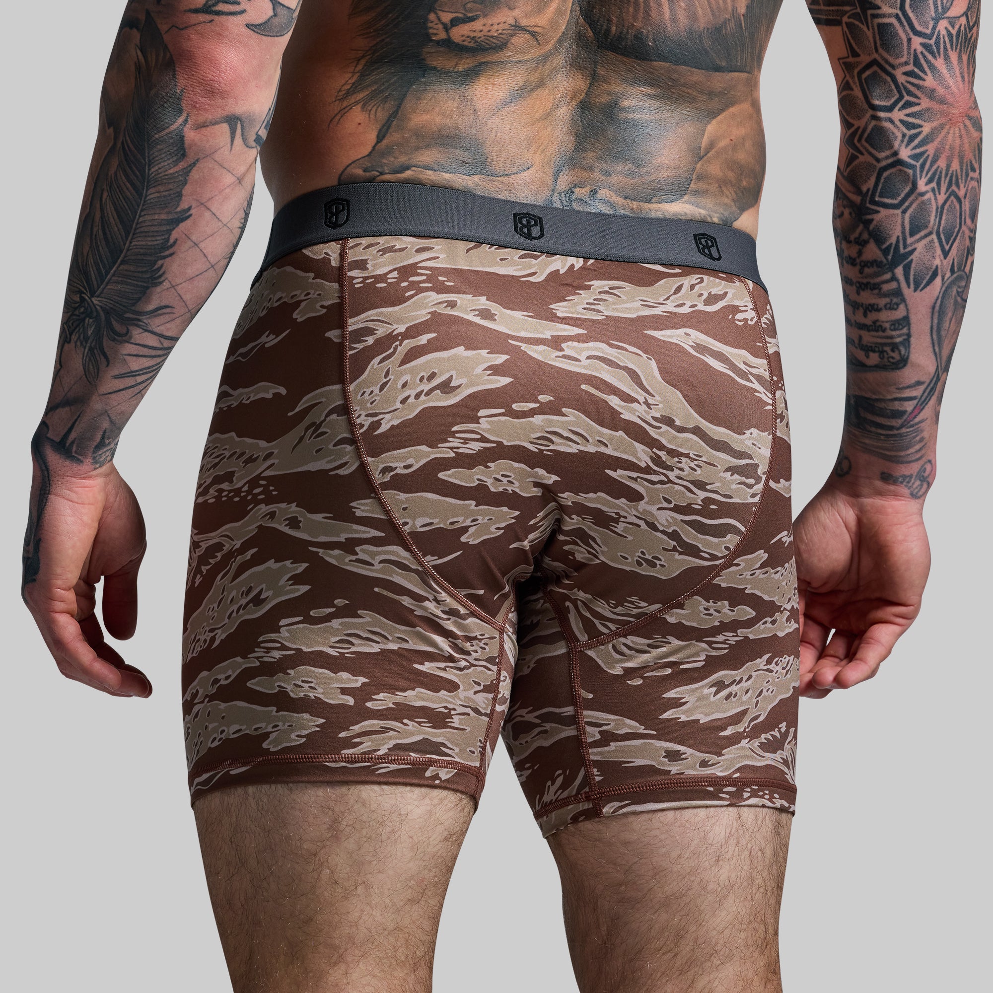 Ball Paradise Boxer Briefs for Men - Soft Cotton Underwear with Comfortable Elastic Waistband (Sand Tiger) - Perfect for Workout, Sports & Everyday Wear
